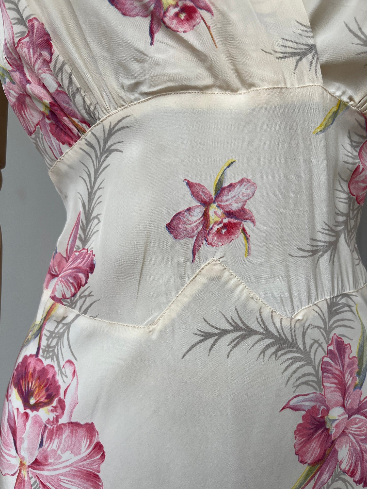 1930s *Rare* Printed Bias Cut Nightdress Slip