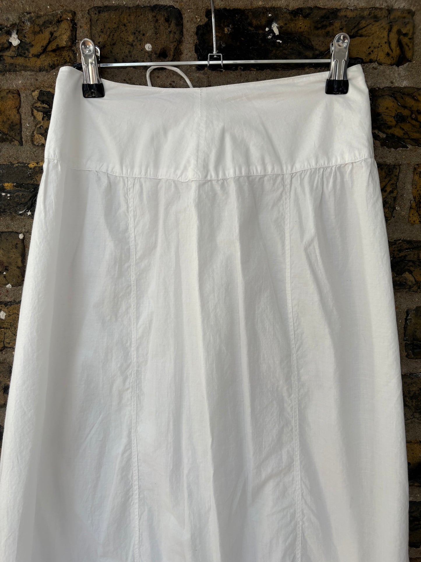 1900s Pure Cotton Petticoat with Crochetwork Hem