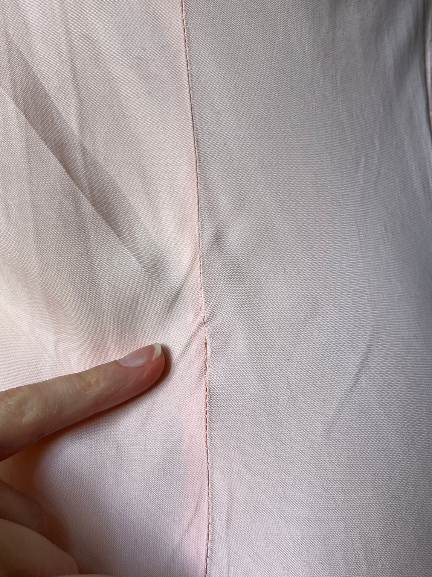 1940s Pink Midi Pink Slip with Crossover Bust