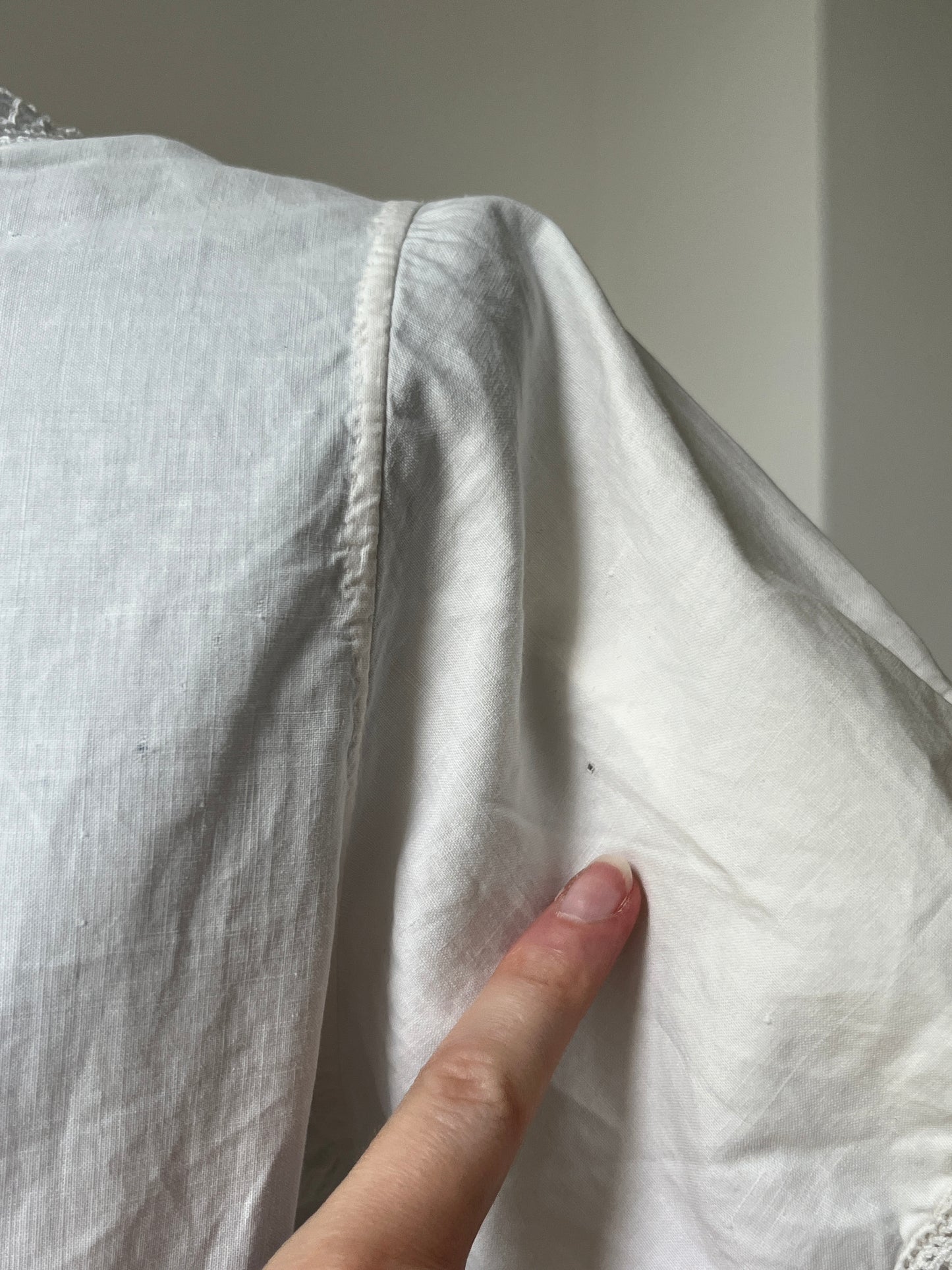 1910s Edwardian Corset Cover with Openwork Crochet