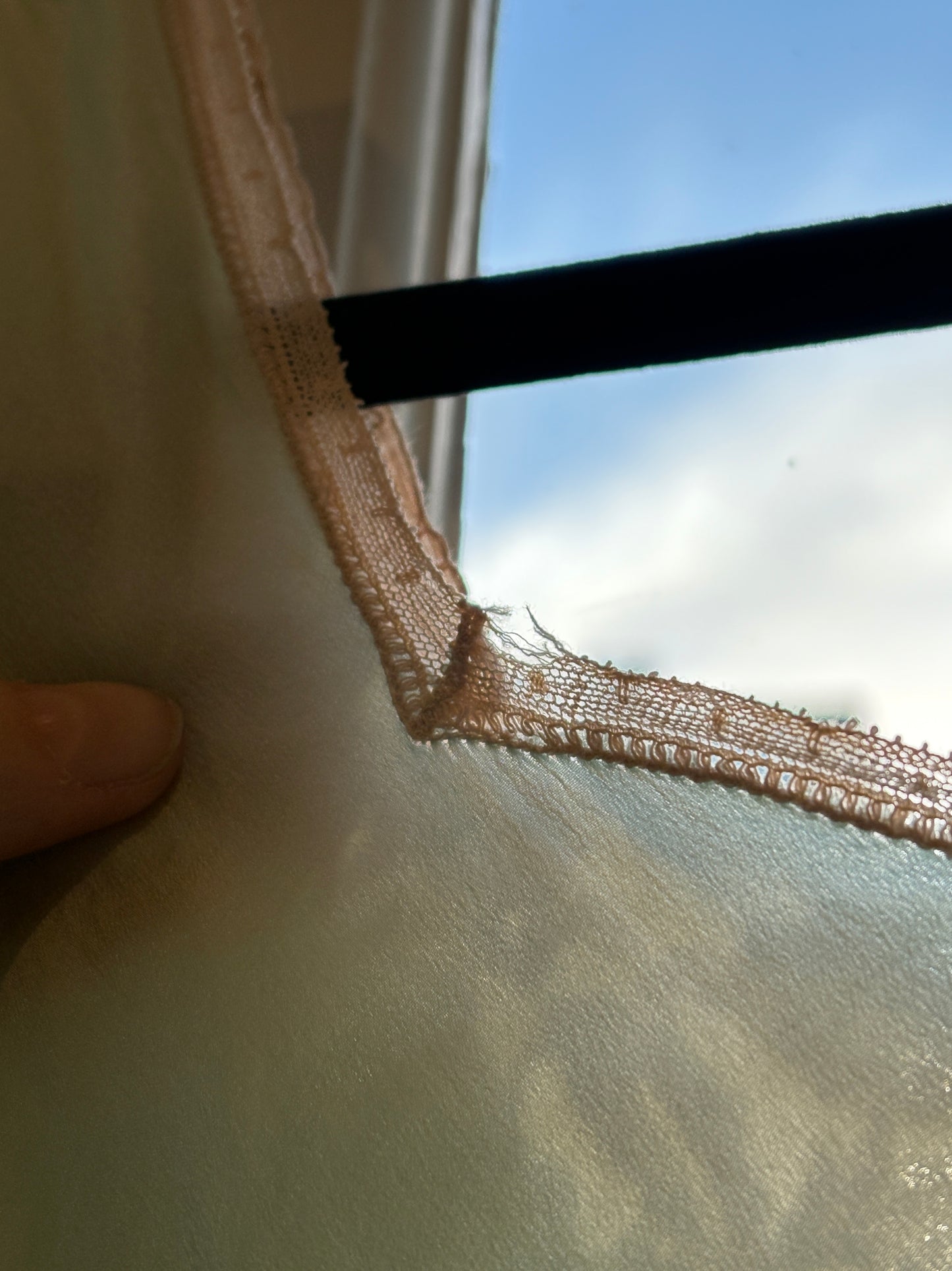 1930s Silk Icy Blue Bias Cut Nightdress Slip