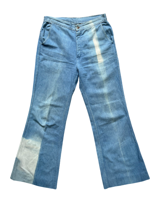 1970s Bleached Bell Bottom Jeans