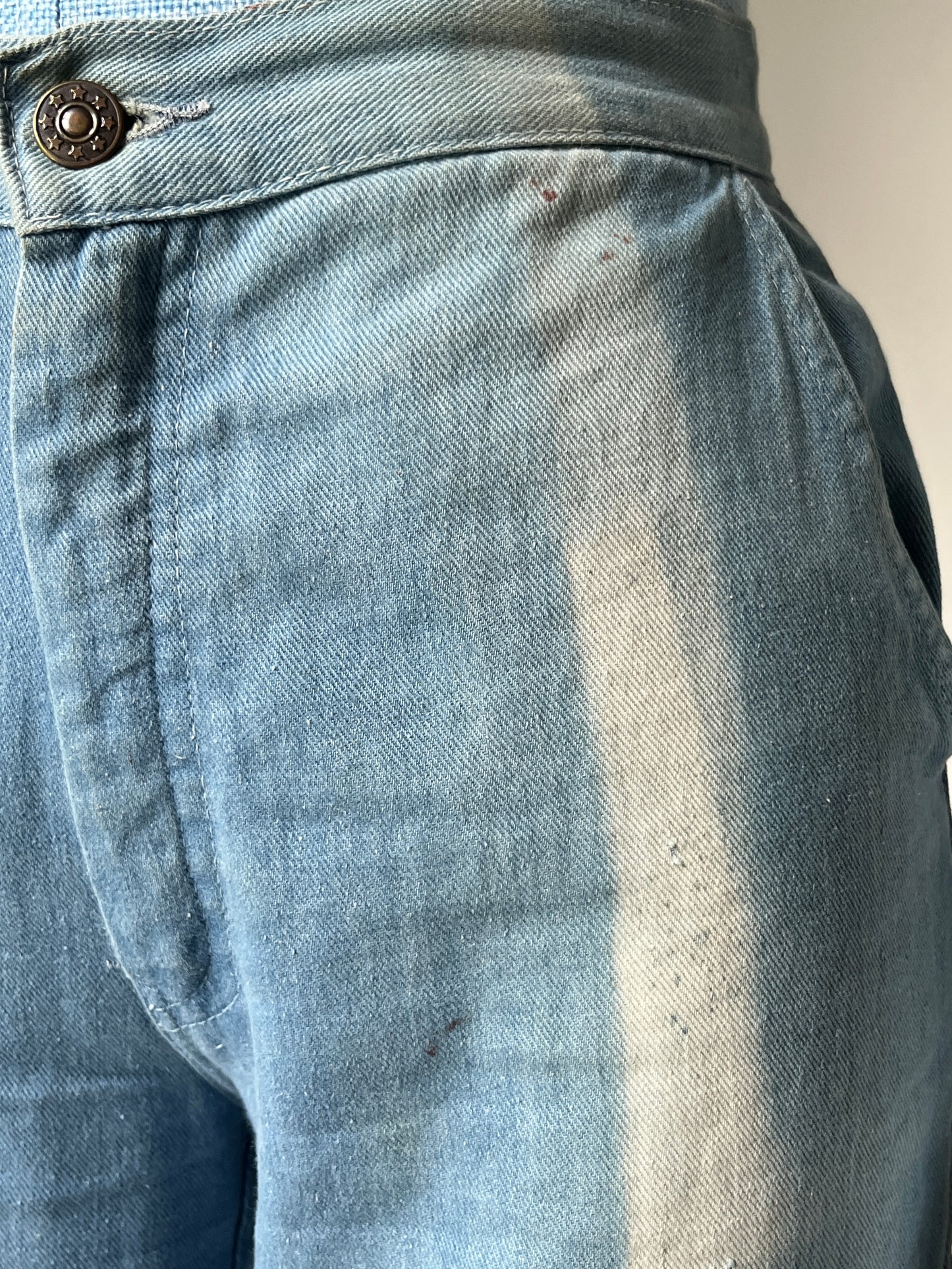 1970s Bleached Bell Bottom Jeans