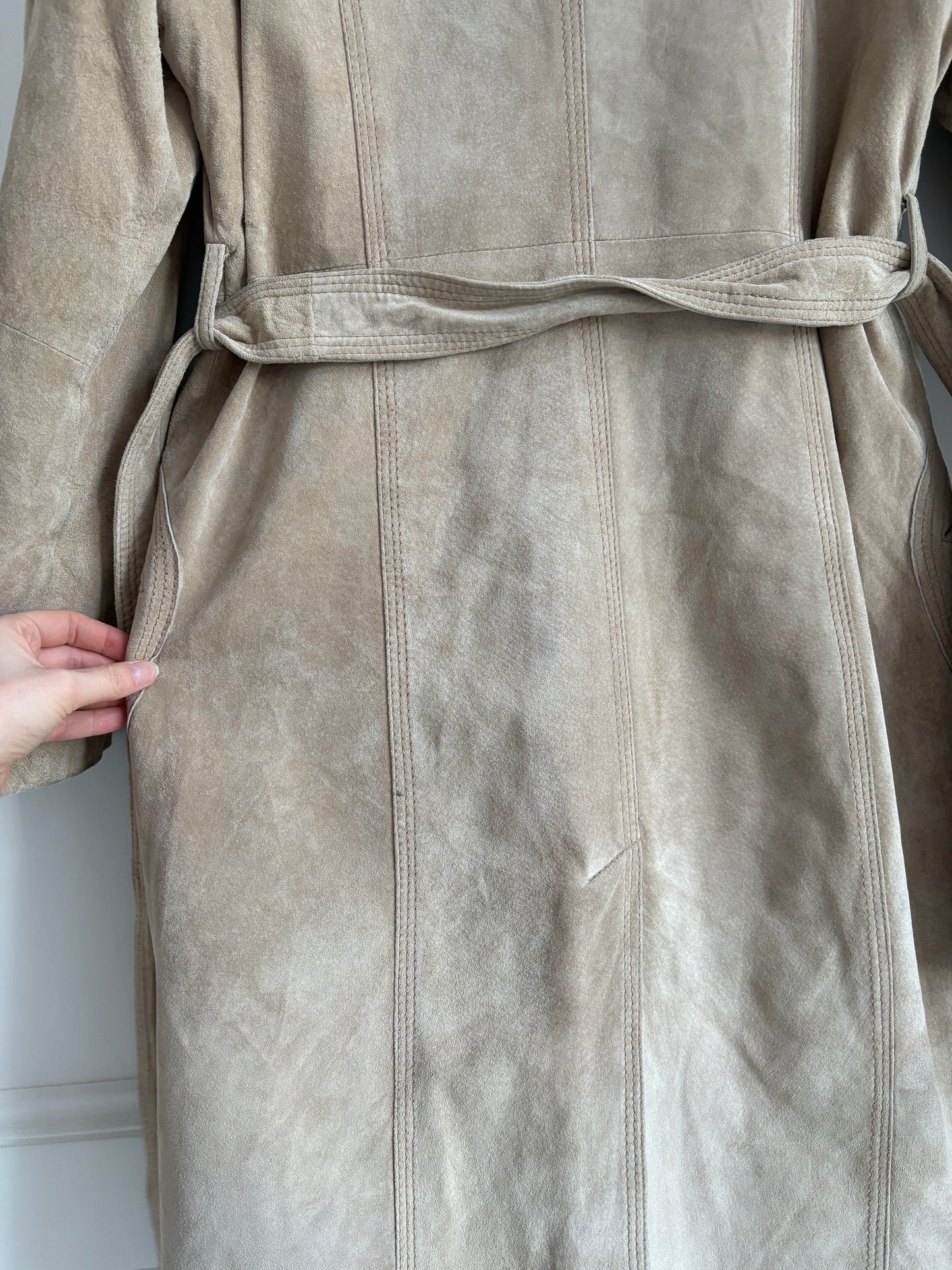 1990s Suede Trench Coat