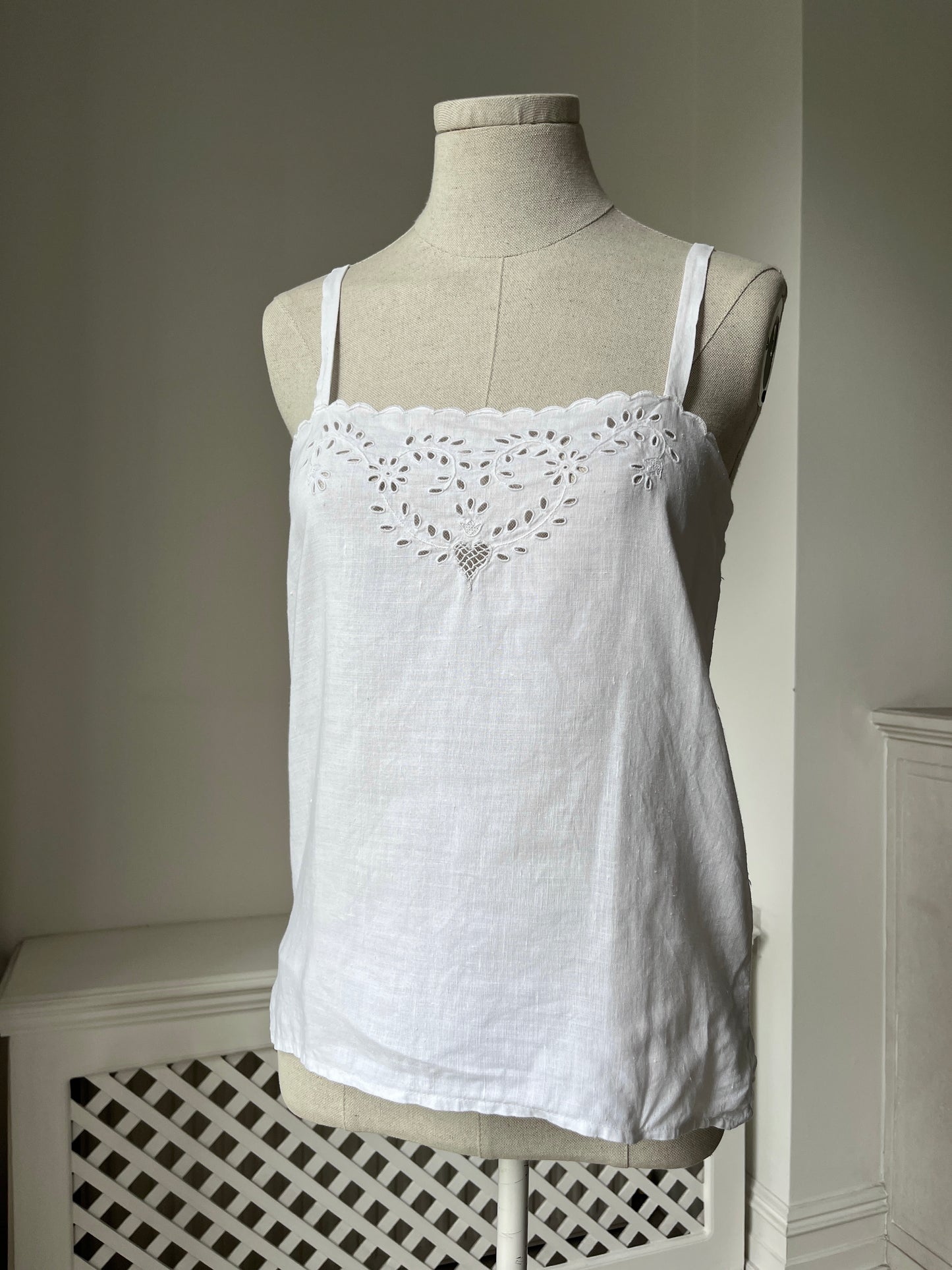 1980s Antique Style White Camisole