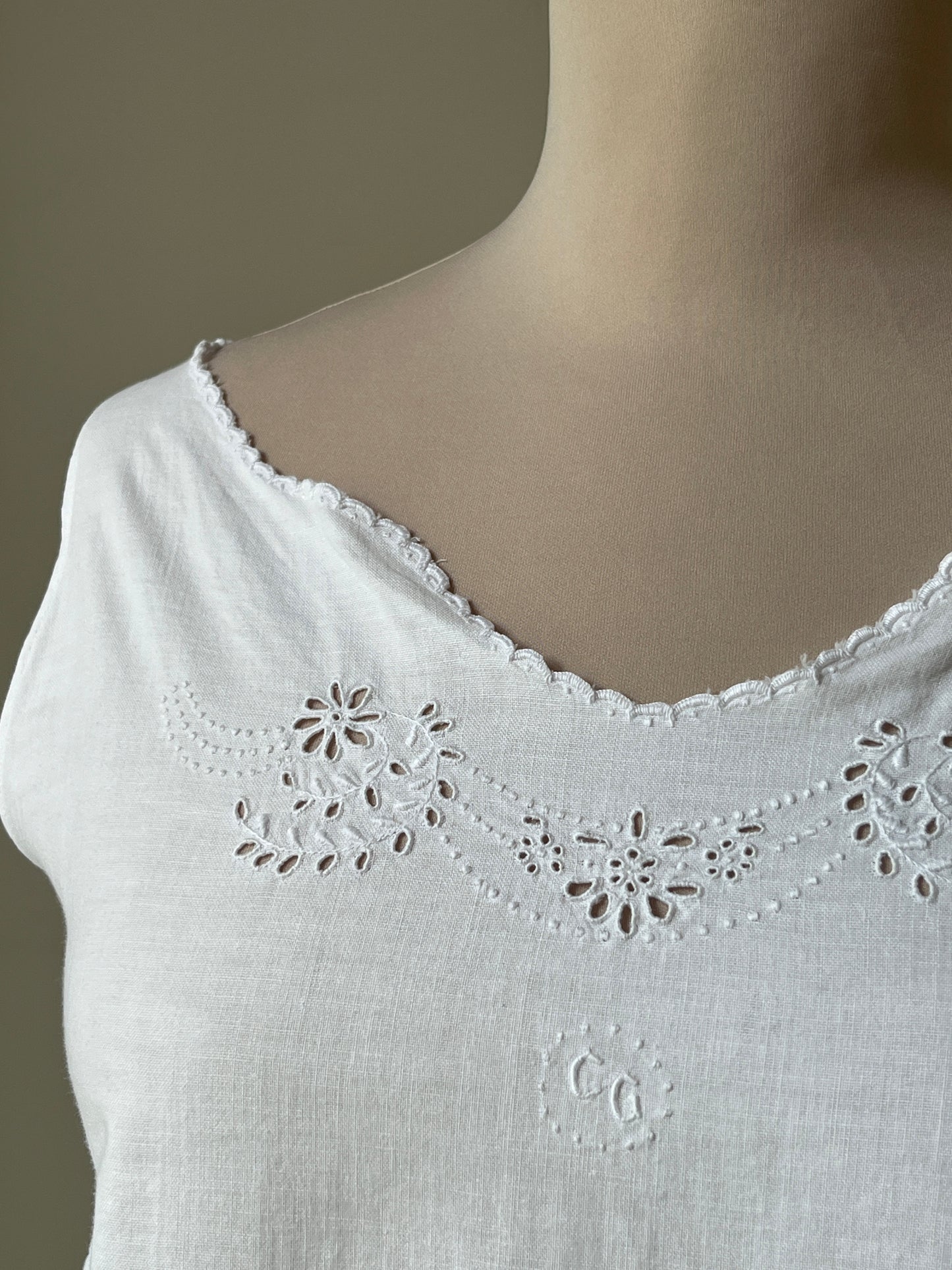 1910s Edwardian Cotton Nightdress