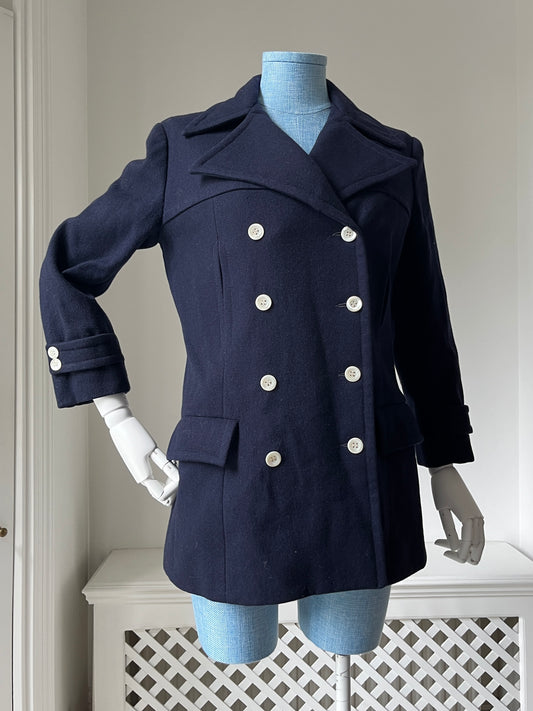 1960s Wool French Made Pea Coat