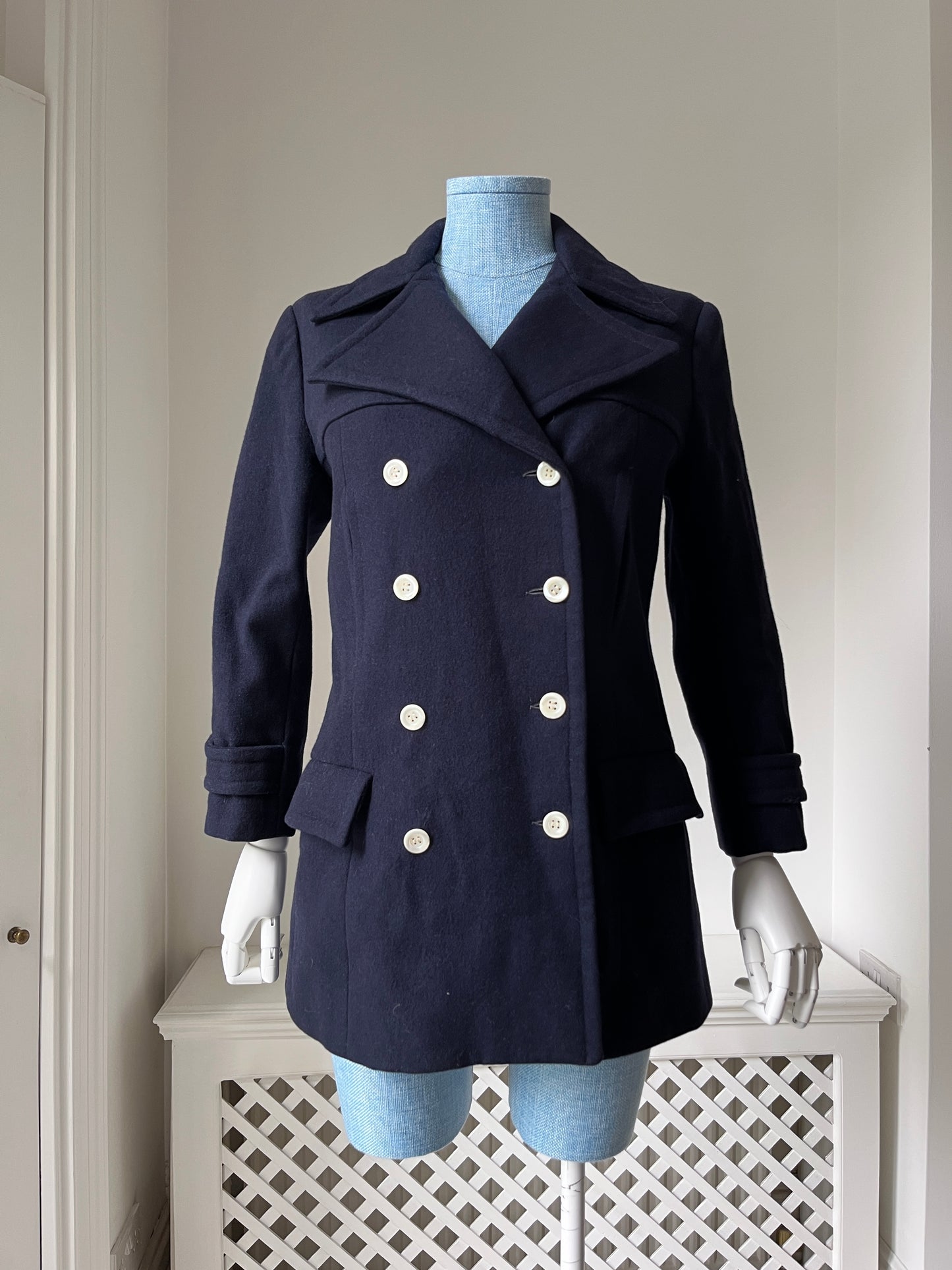 1960s Wool French Made Pea Coat