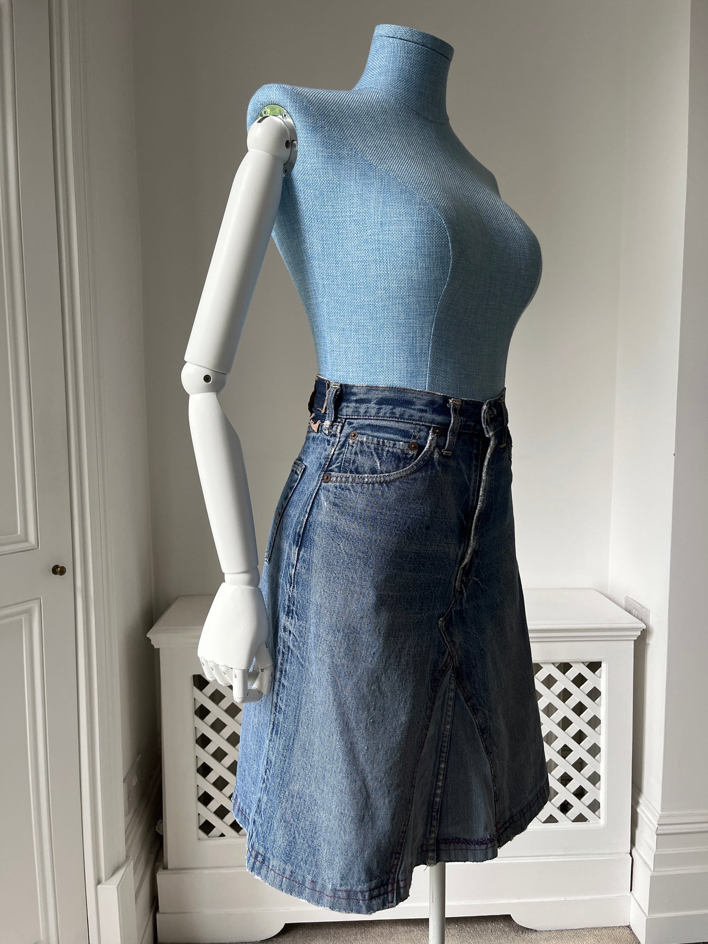 1950s 1960s *rare* Selvedge Big E Levi Jeans turned Skirt