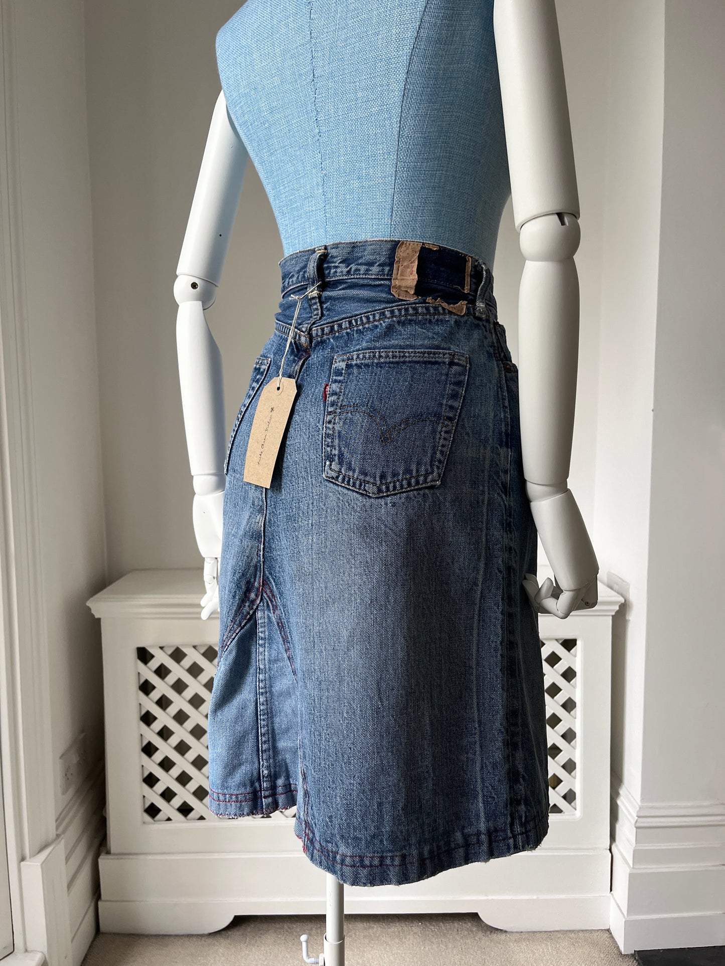 1950s 1960s *rare* Selvedge Big E Levi Jeans turned Skirt