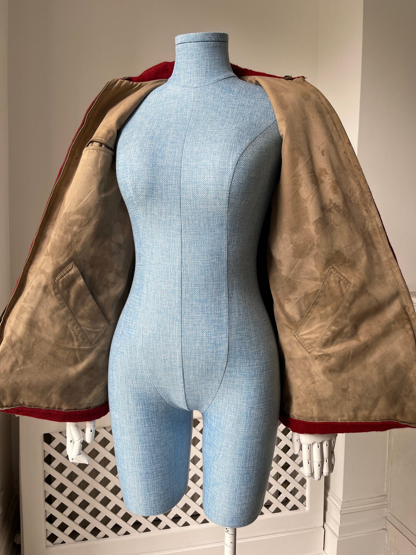 1940s Red Wool Chore Coat