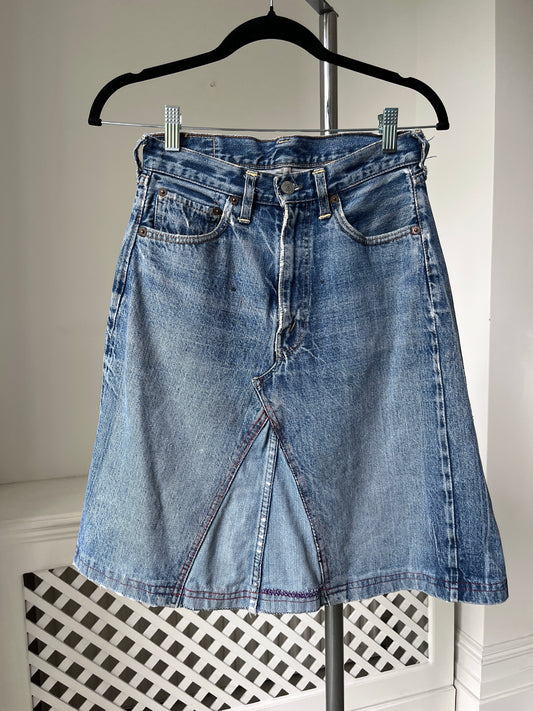 1950s 1960s *rare* Selvedge Big E Levi Jeans turned Skirt
