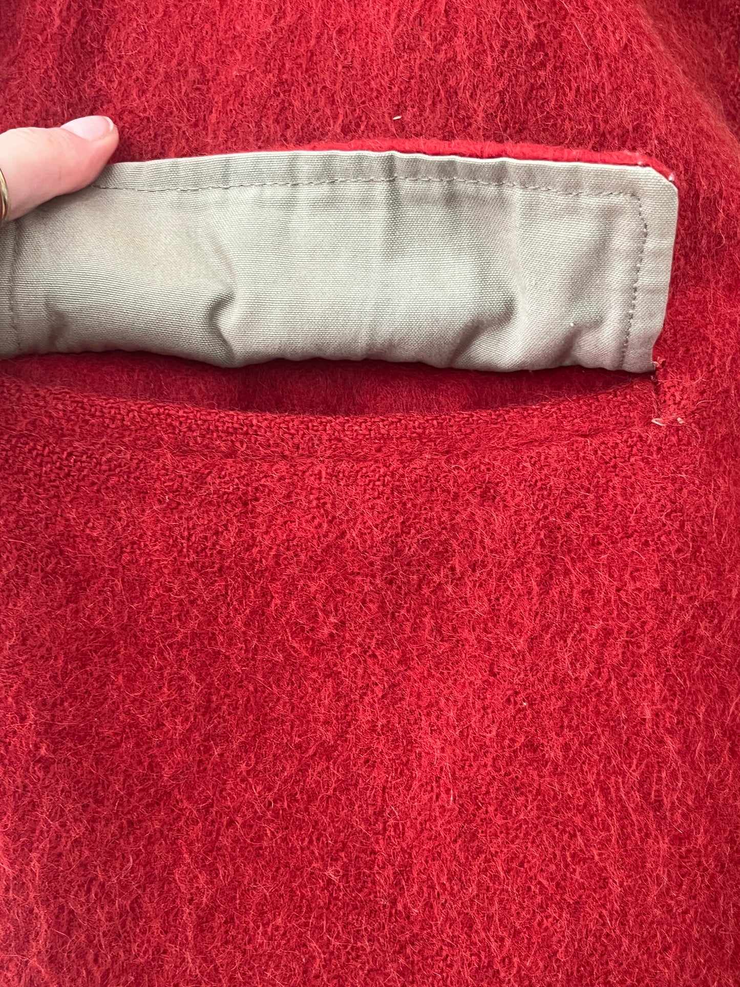 1940s Red Wool Chore Coat