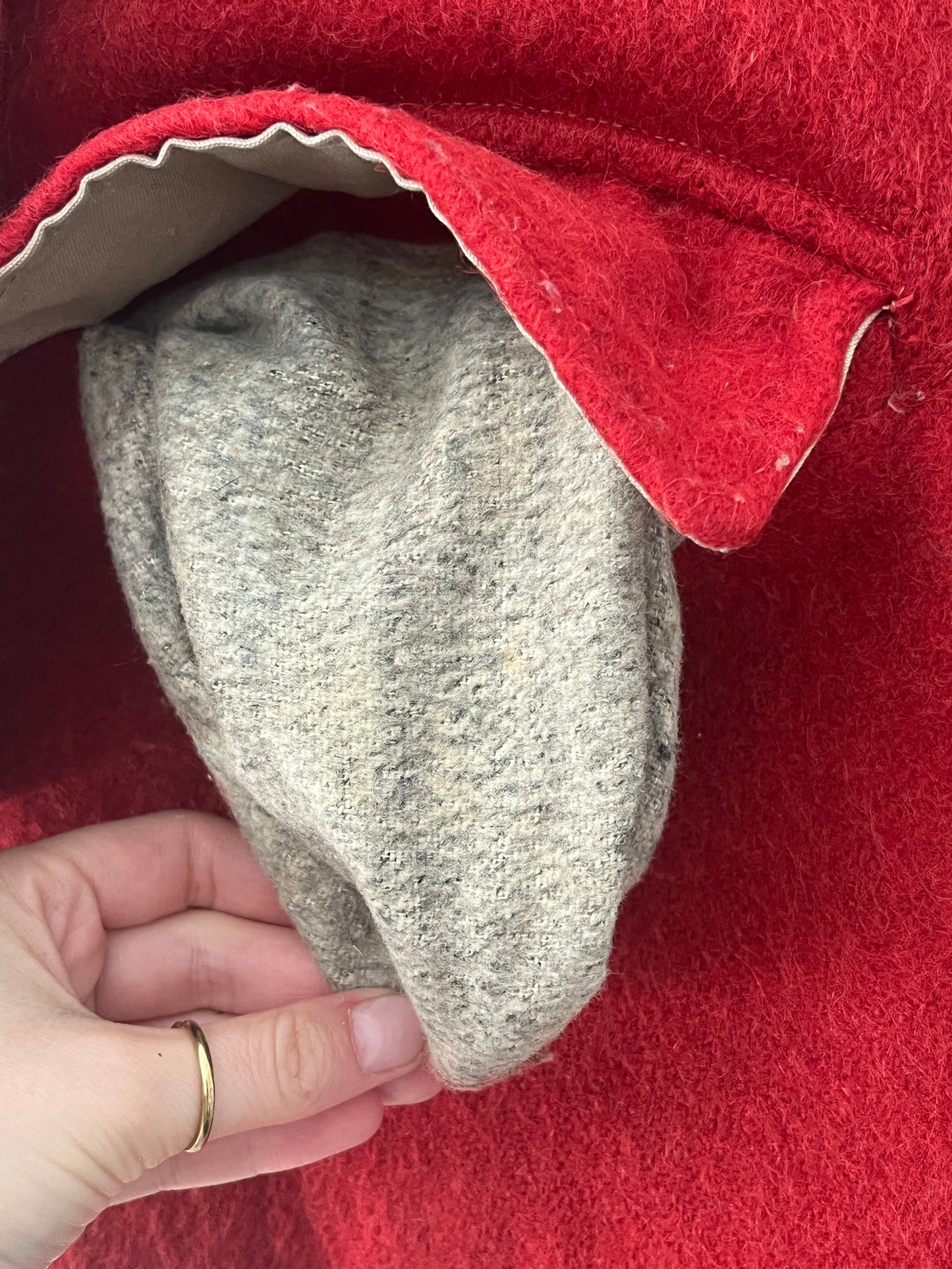 1940s Red Wool Chore Coat