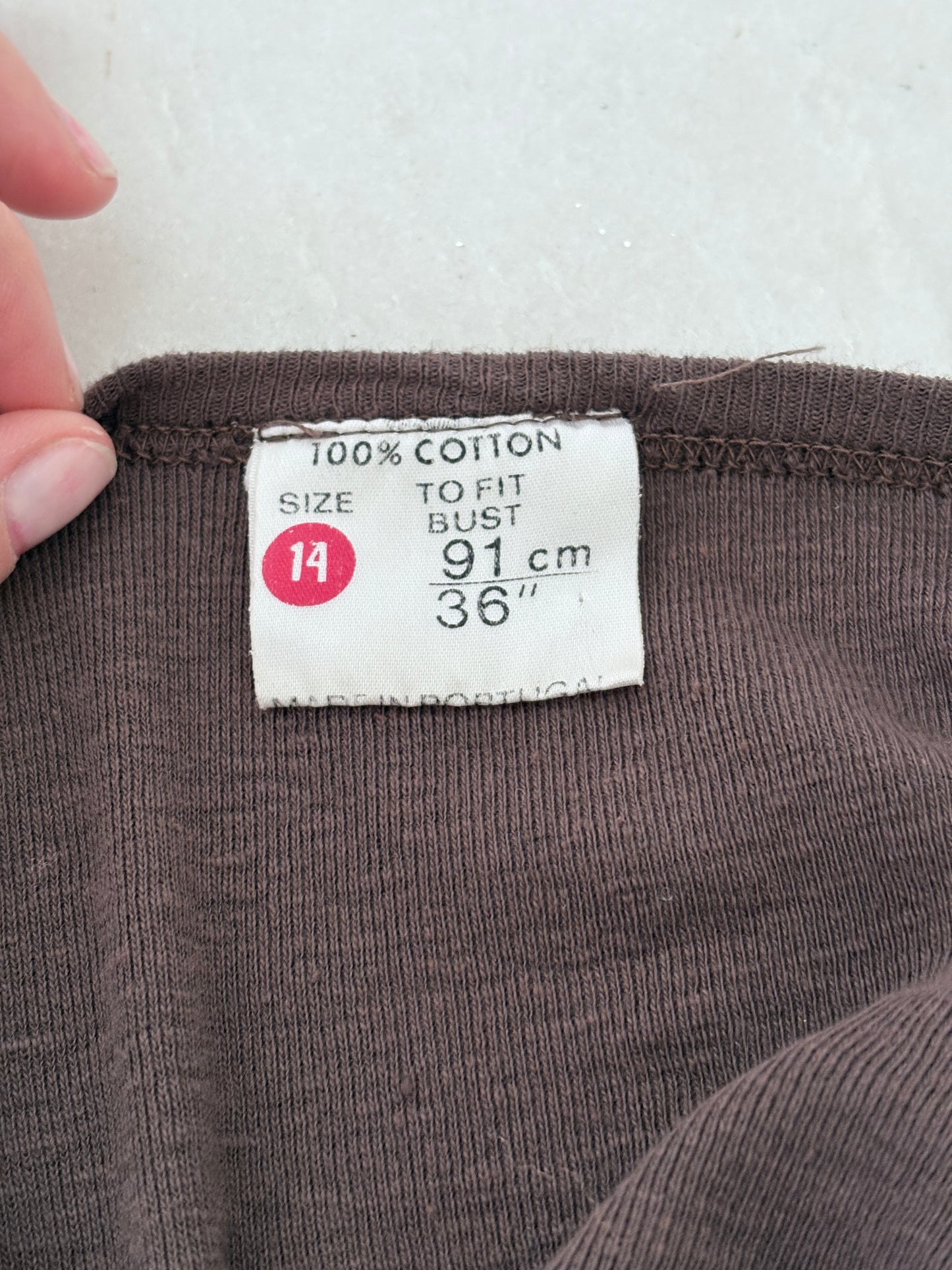 1970s Brown Cotton Tee