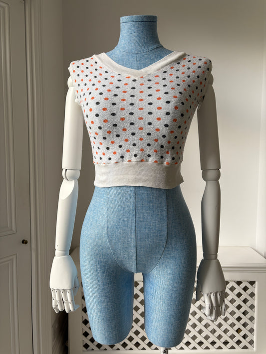1950s Cotton Polka Dot Blouse