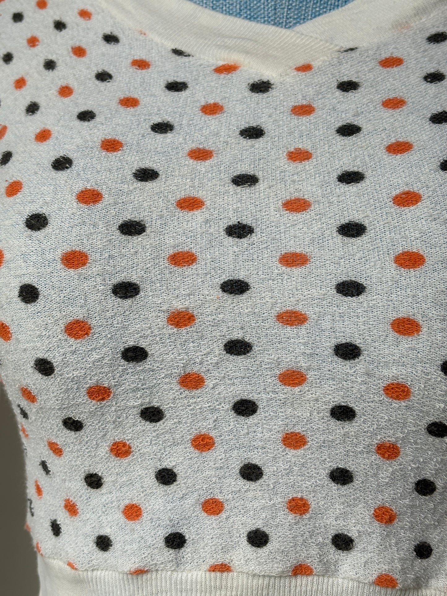 1950s Cotton Polka Dot Blouse