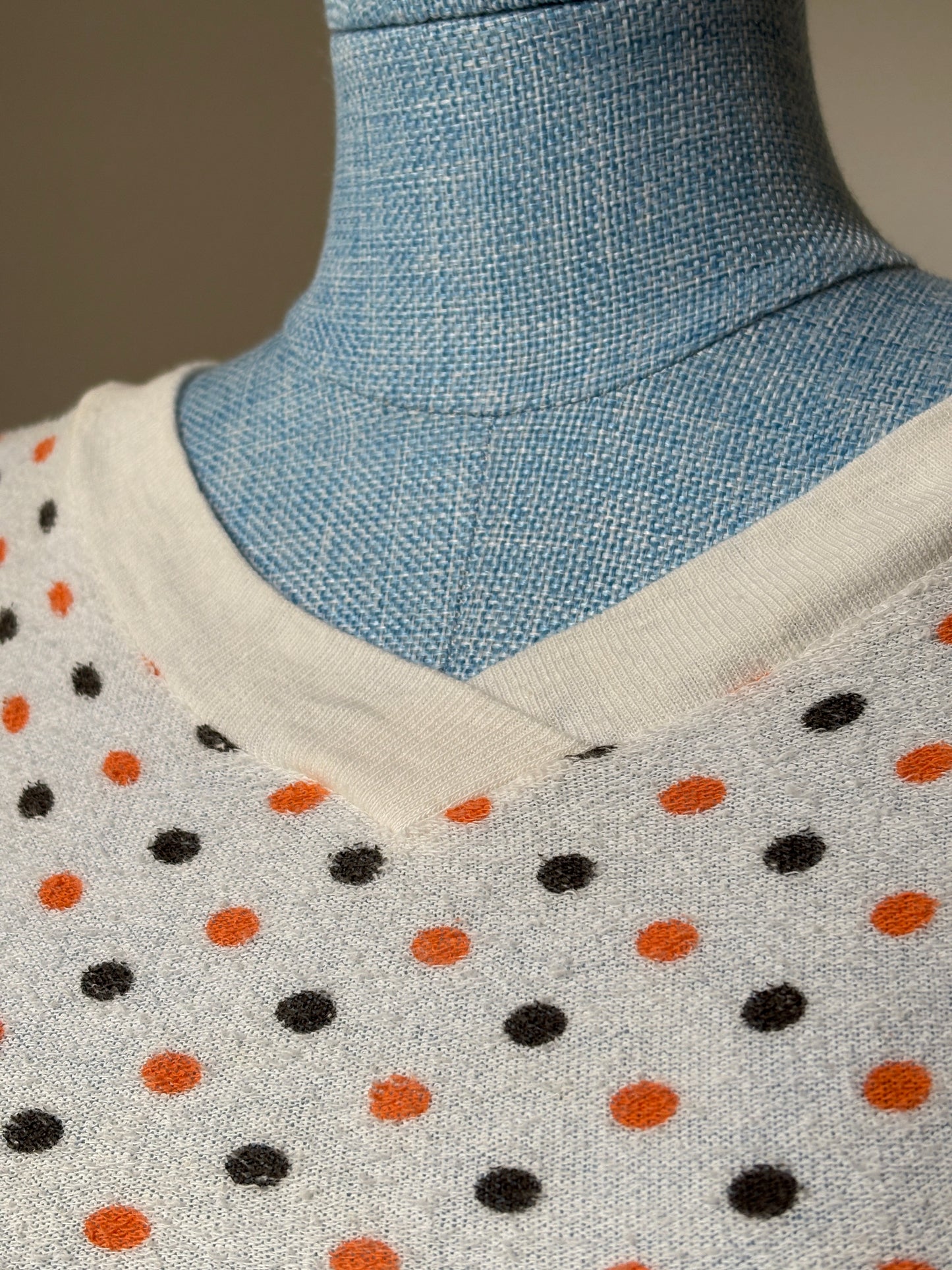 1950s Cotton Polka Dot Blouse