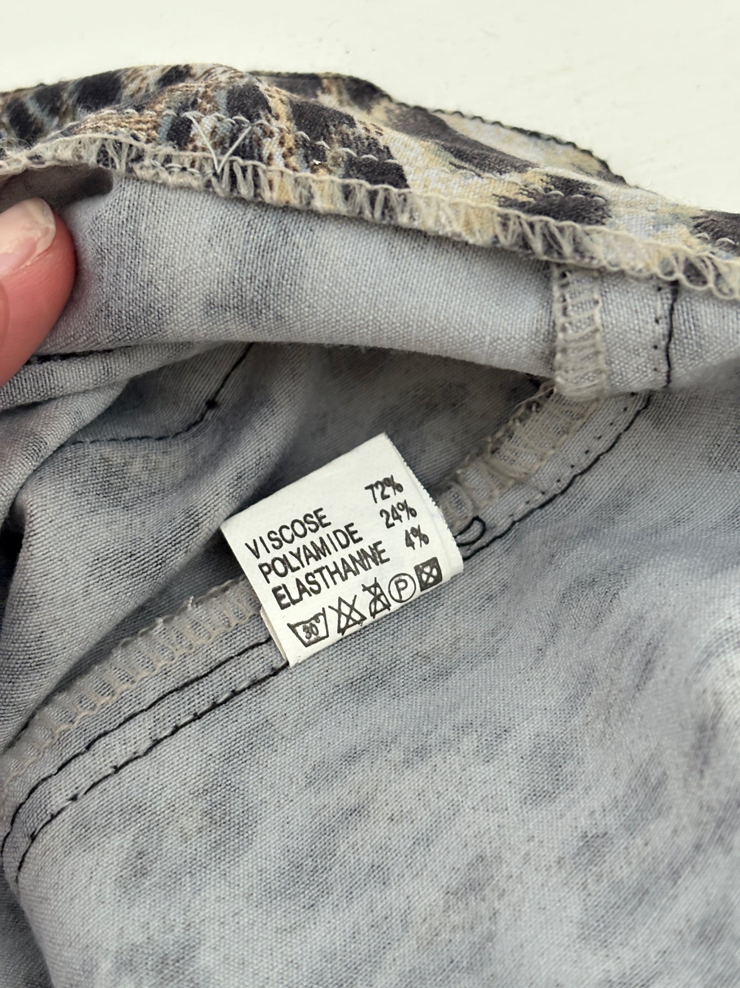 2000s Y2K Italian Leopard Print Trousers