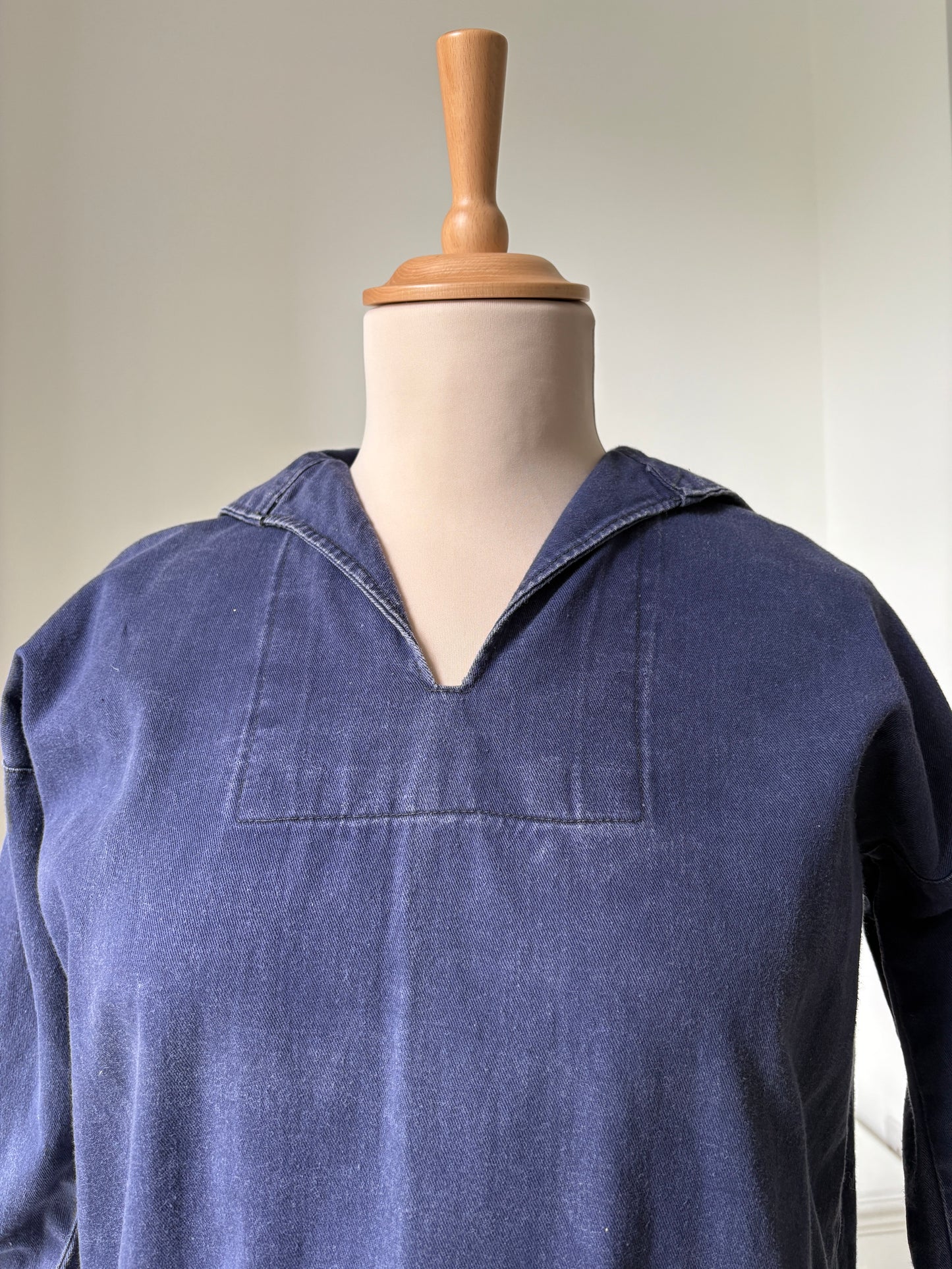 1970s Navy Blue Fishermans Smock