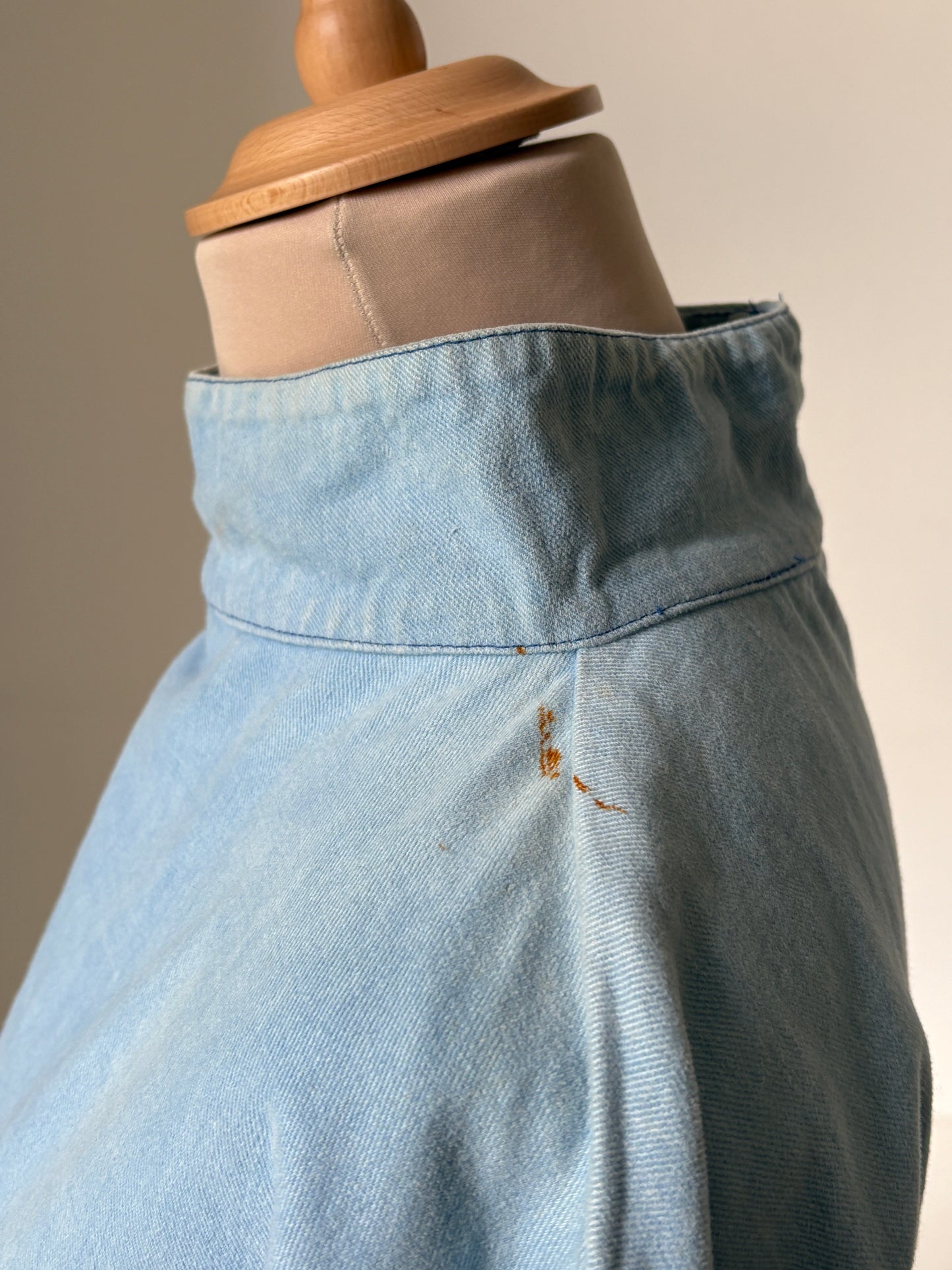 1970s Soft Blue Fishermans Smock