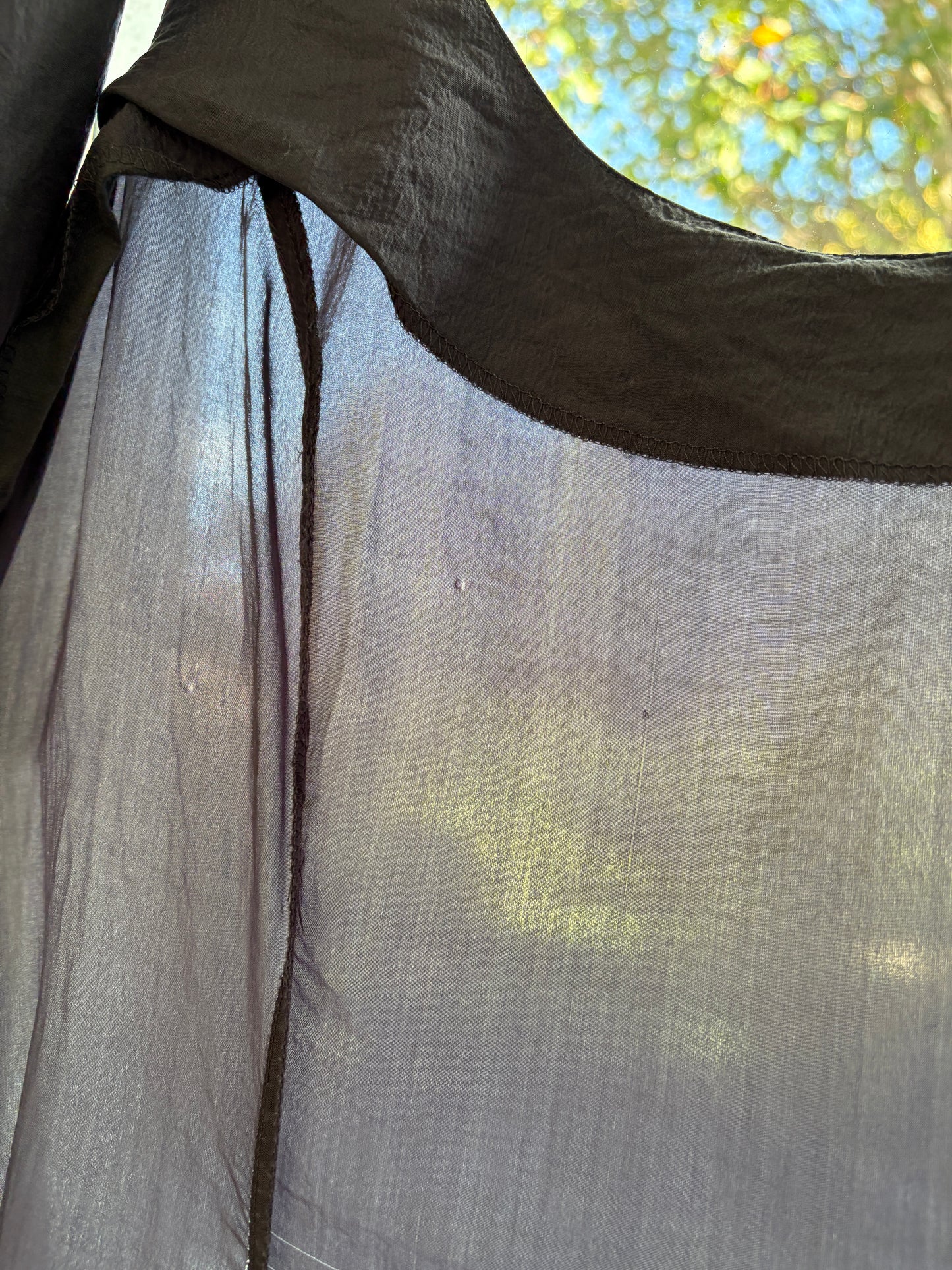 1990s 'Monsoon' Grey Silk Dress