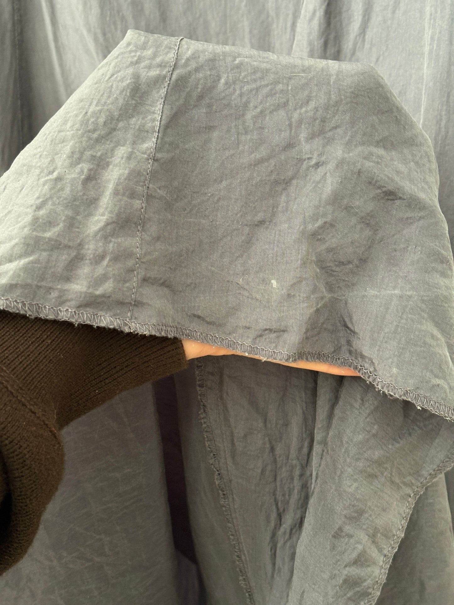 1990s 'Monsoon' Grey Silk Dress
