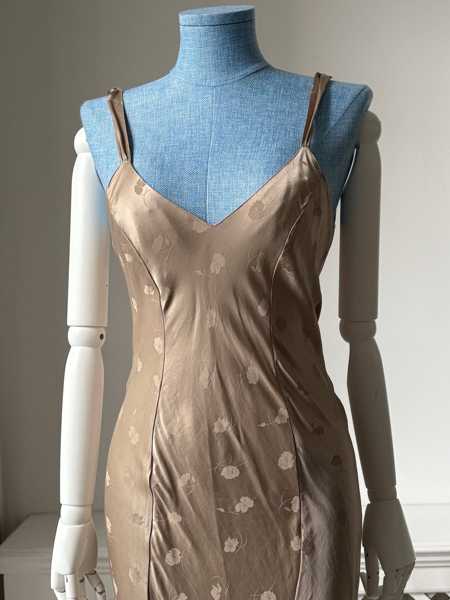 1990s Bias Slip Dress with Low Back