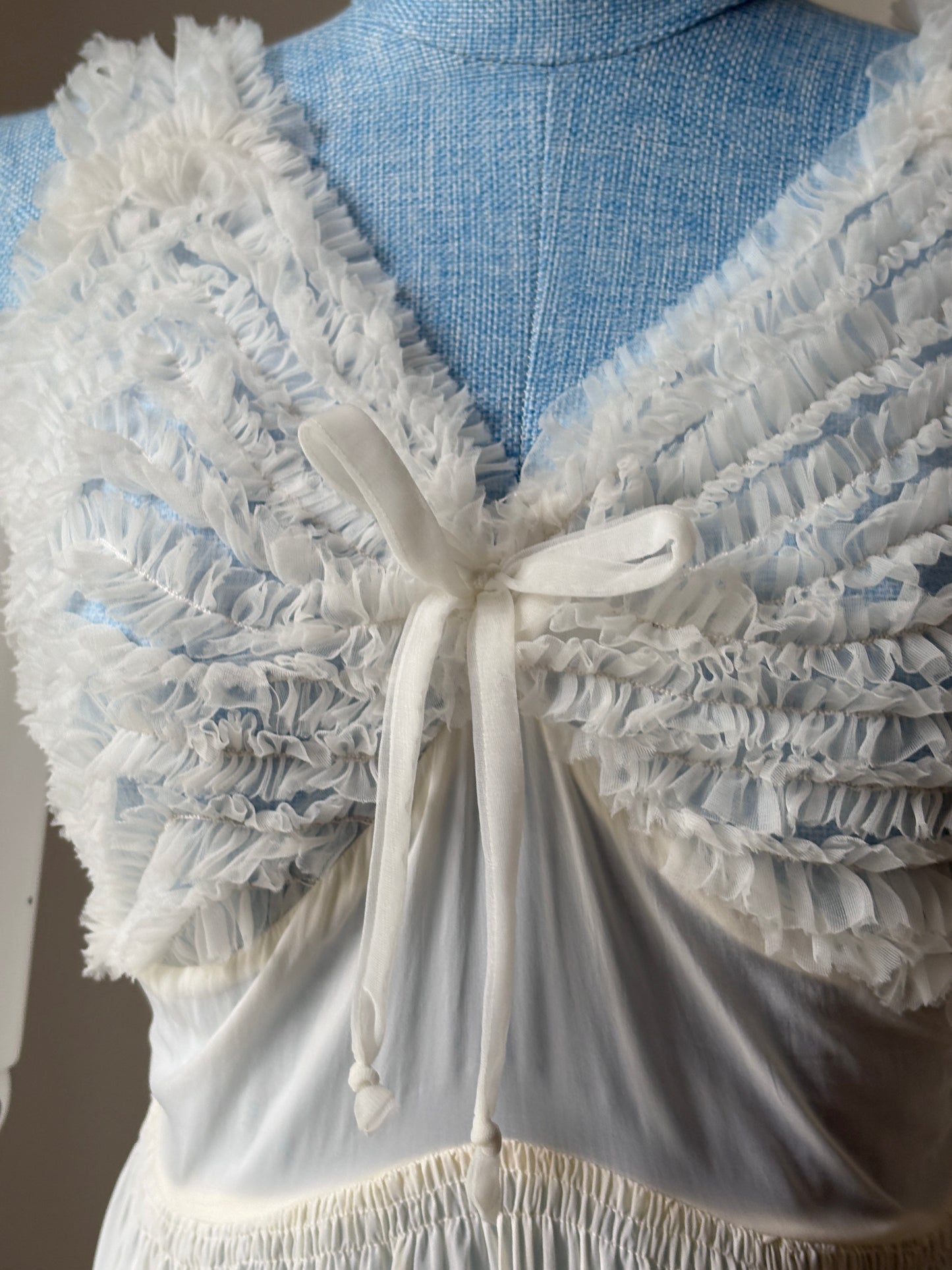 1950s Slip Nightdress with Ruffles