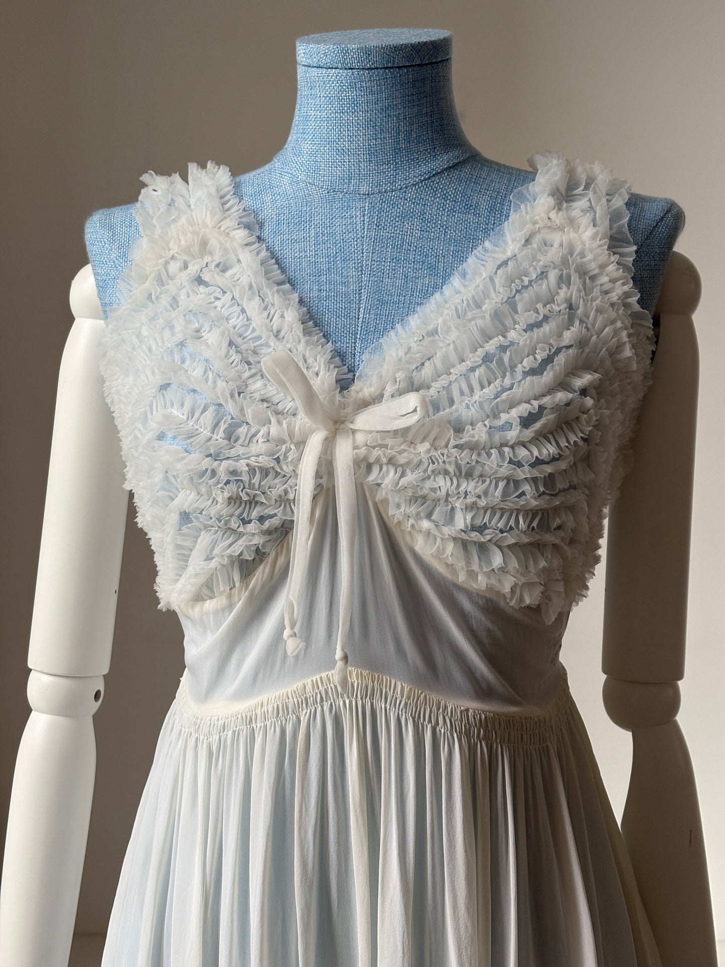 1950s Slip Nightdress with Ruffles
