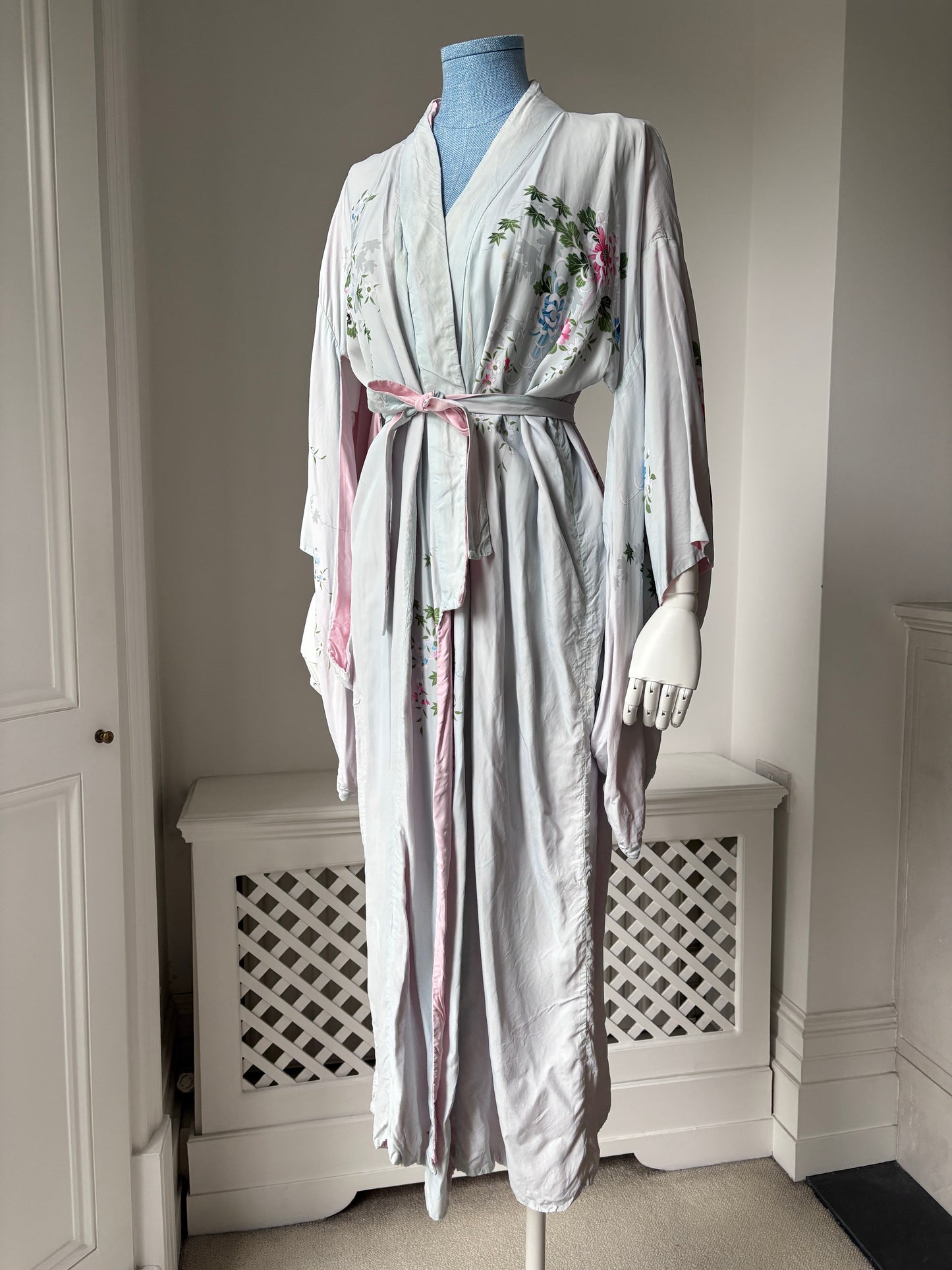 1970s Floral Kimono Housecoat