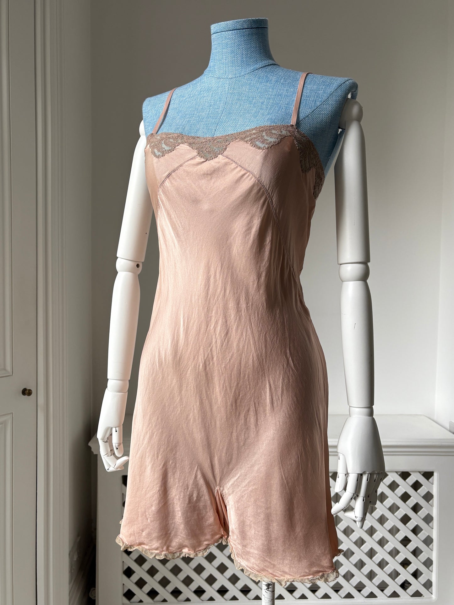 1930s Pink Silk Step-in