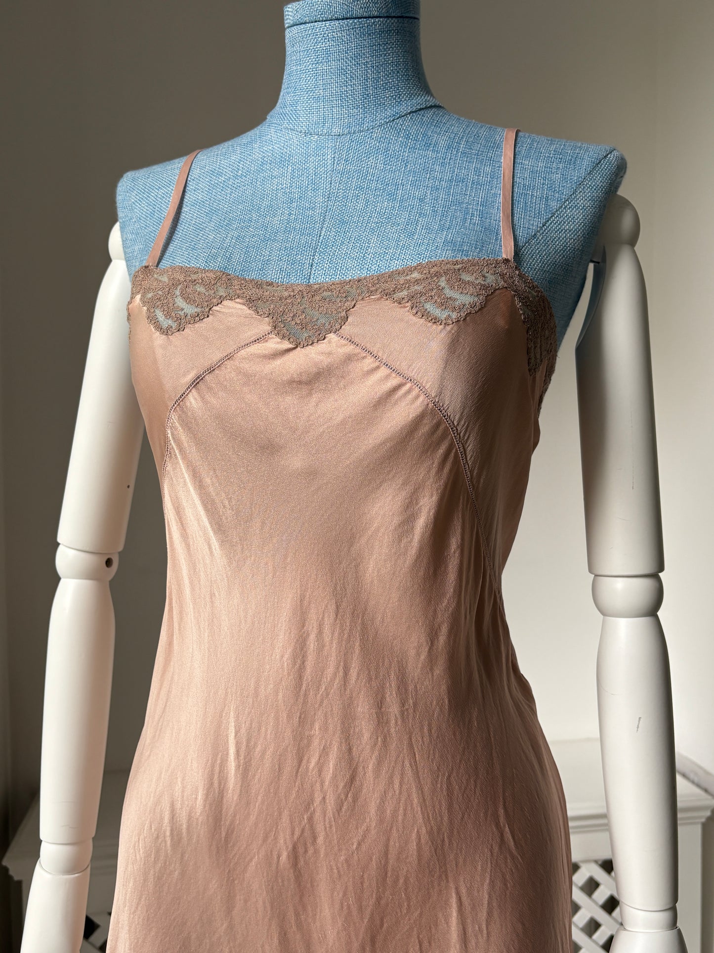 1930s Pink Silk Step-in