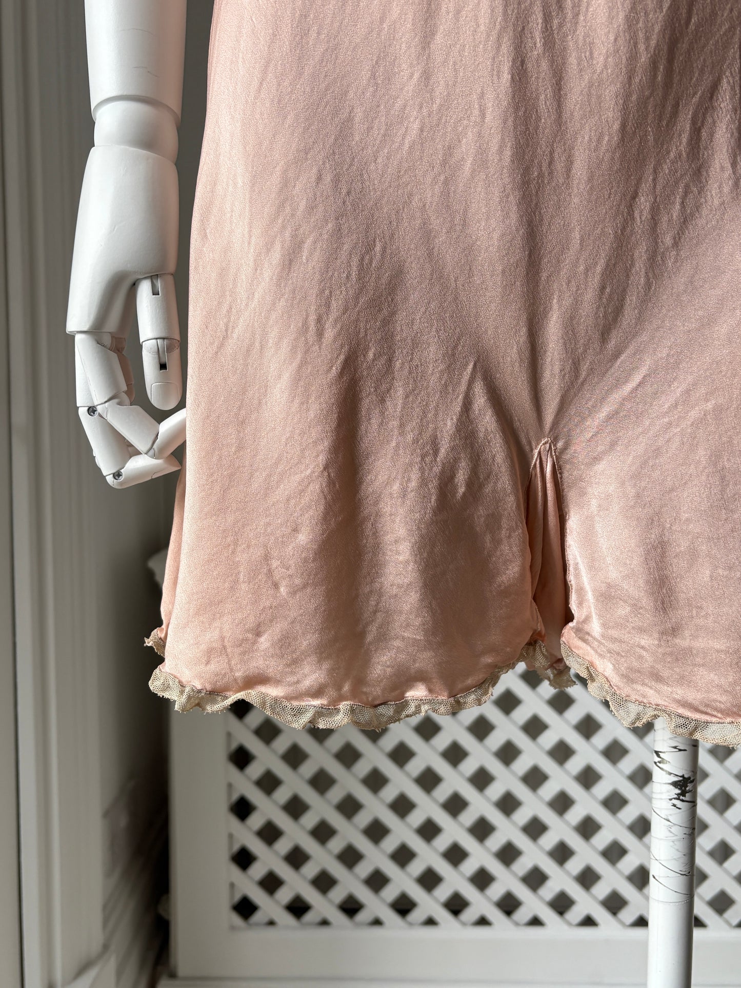1930s Pink Silk Step-in