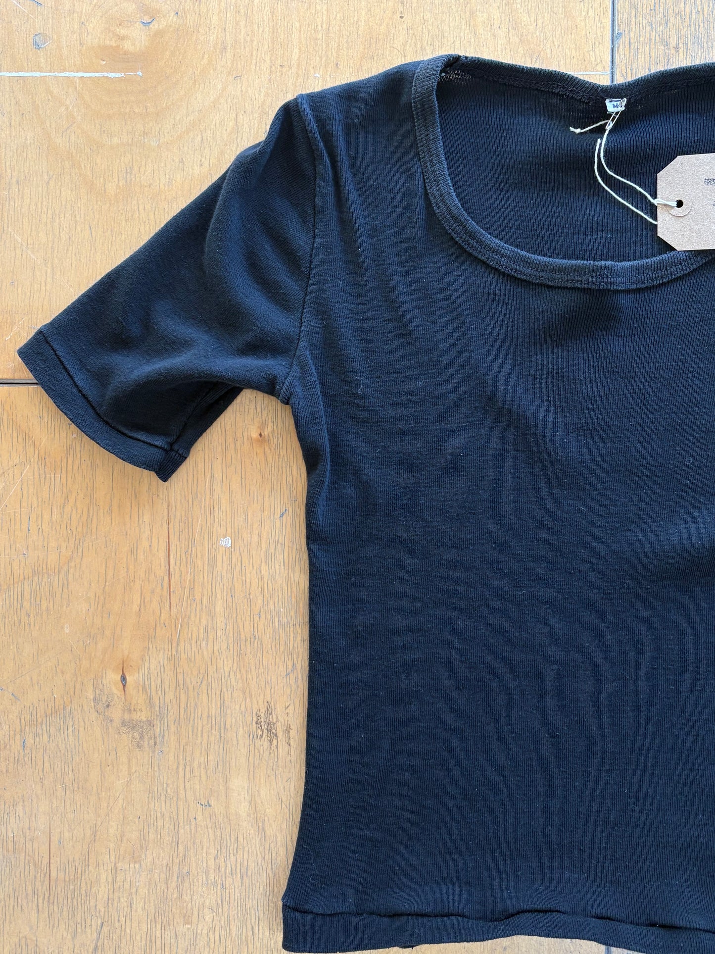 1970s Black Cotton Tee