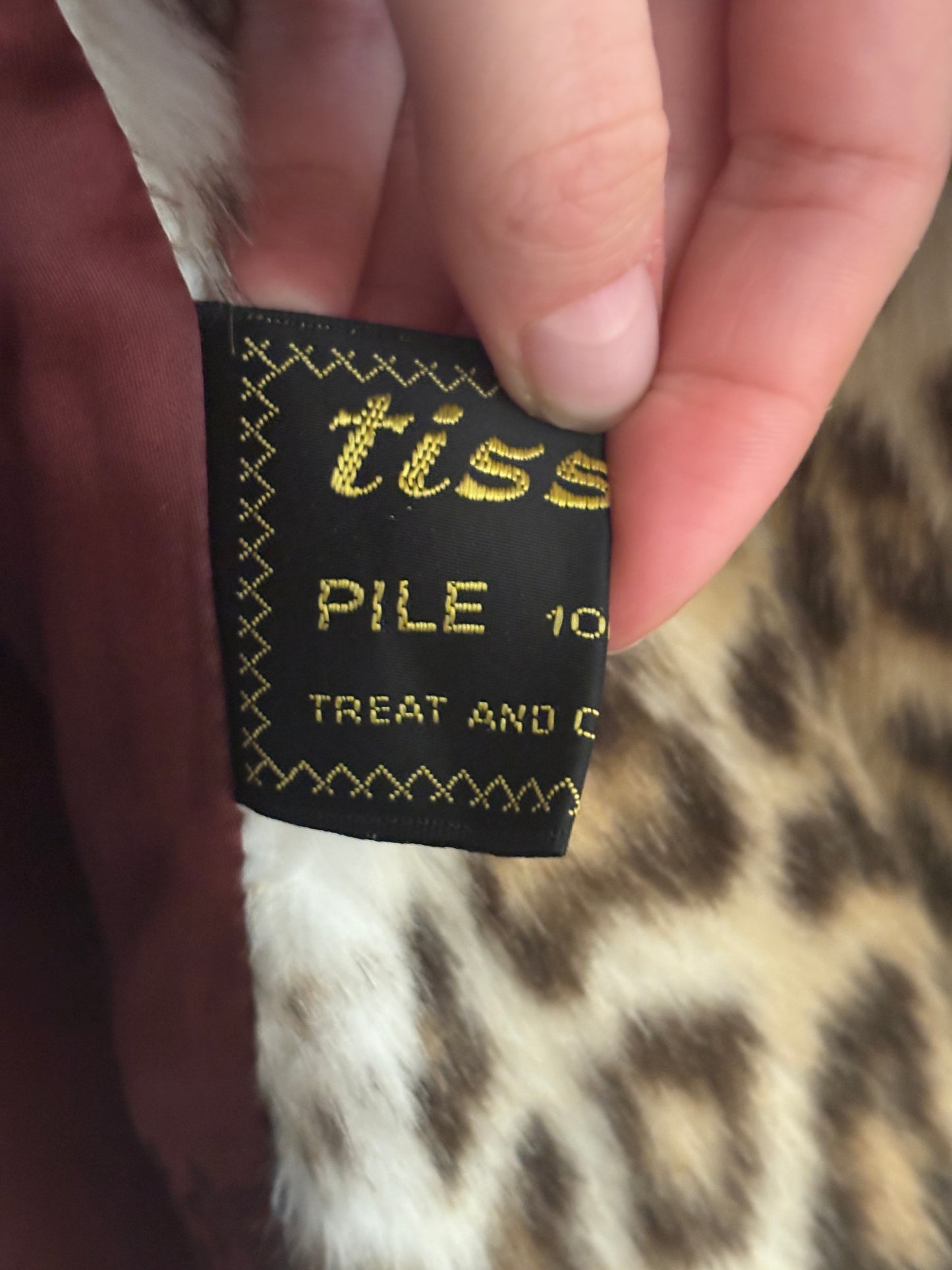 1980s Faux Fur Leopard Coat with Attached Scarf