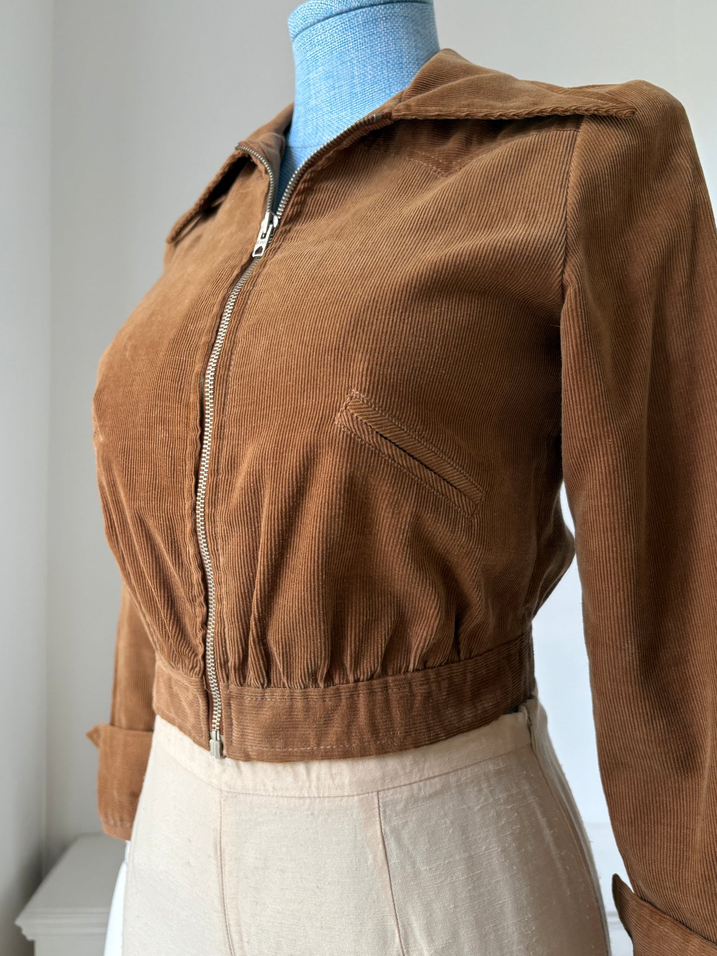 1950s Corduroy Cropped Jacket