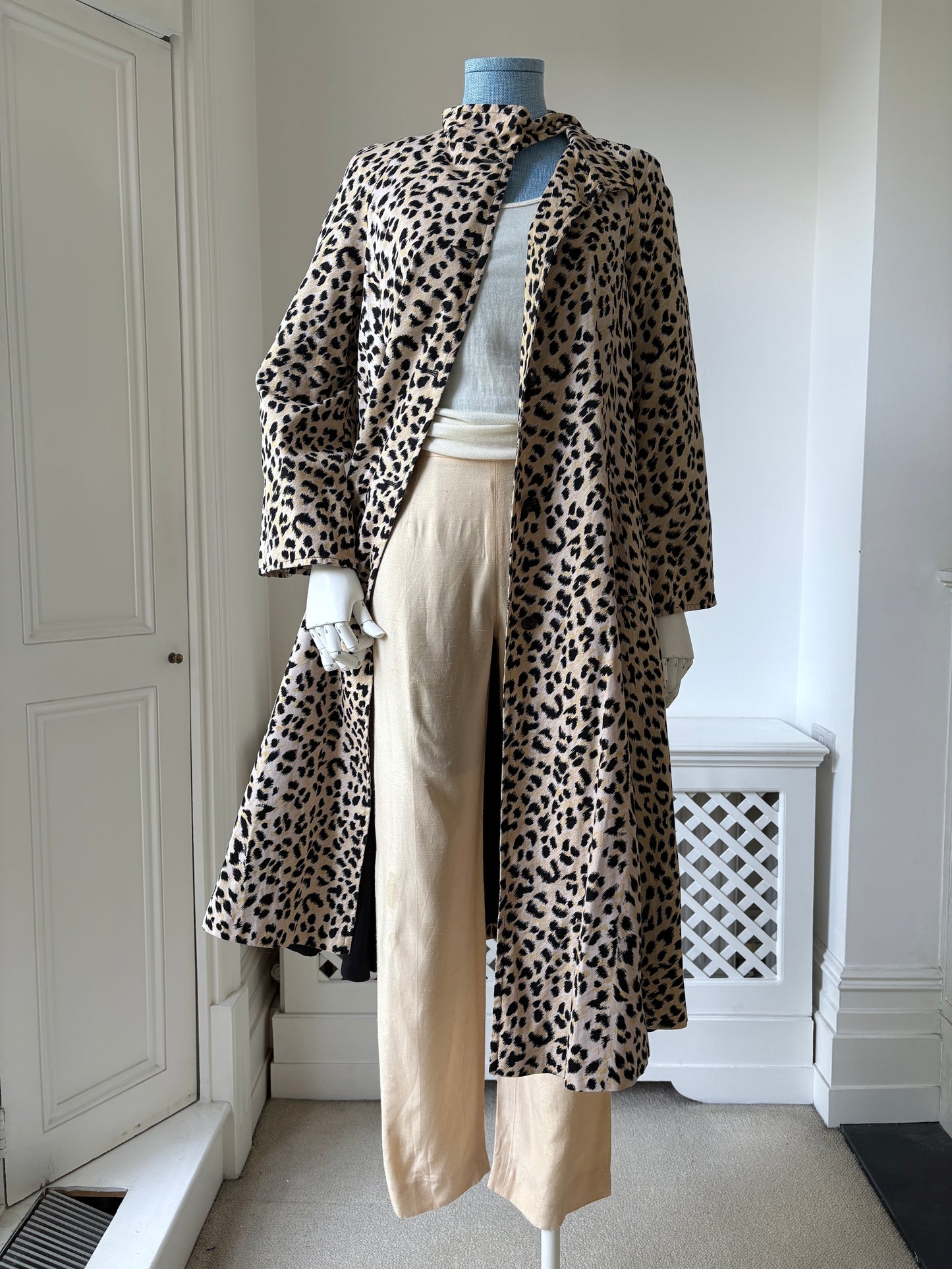 1960s Leopard Print Swing Coat