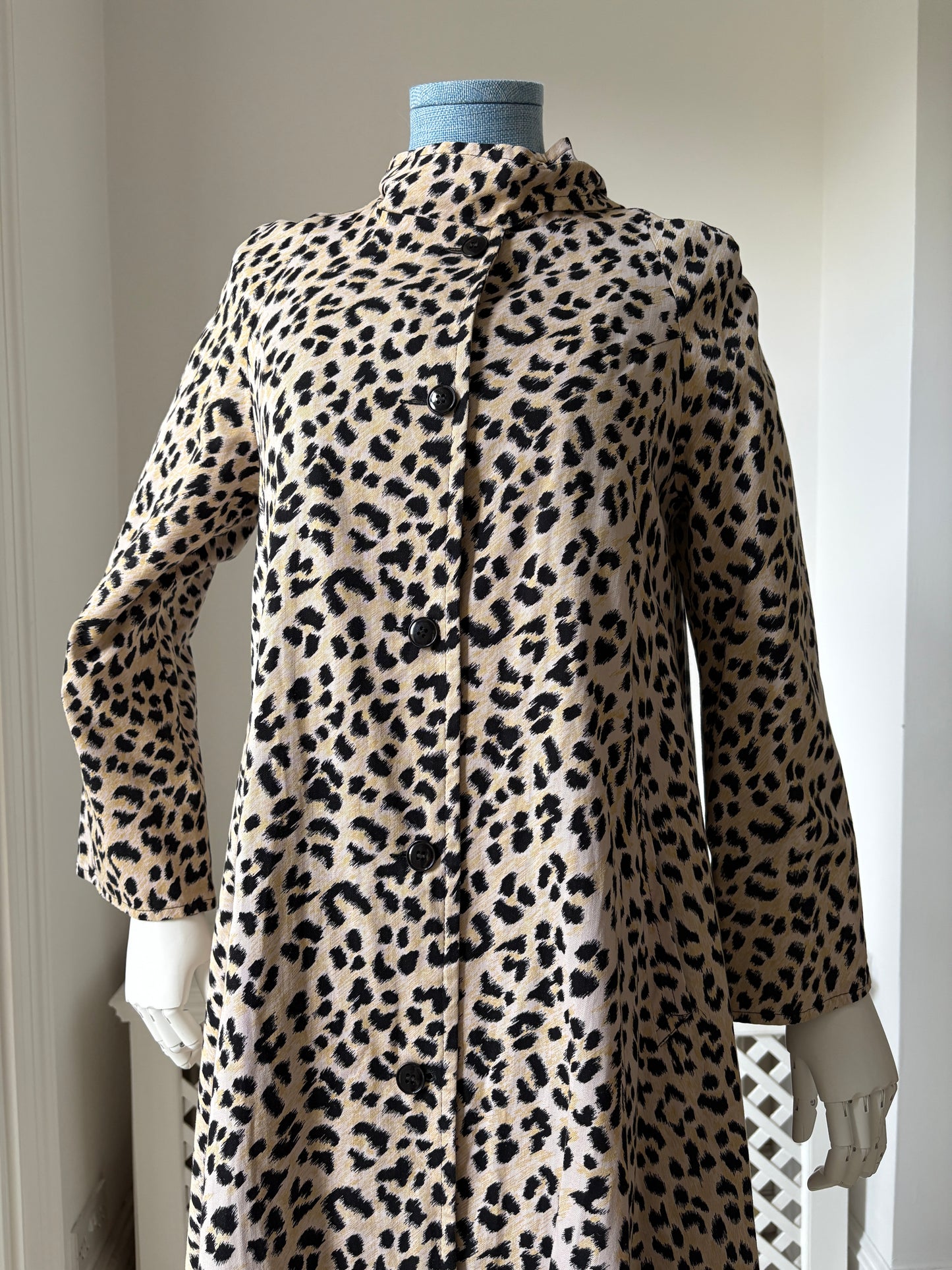 1960s Leopard Print Swing Coat