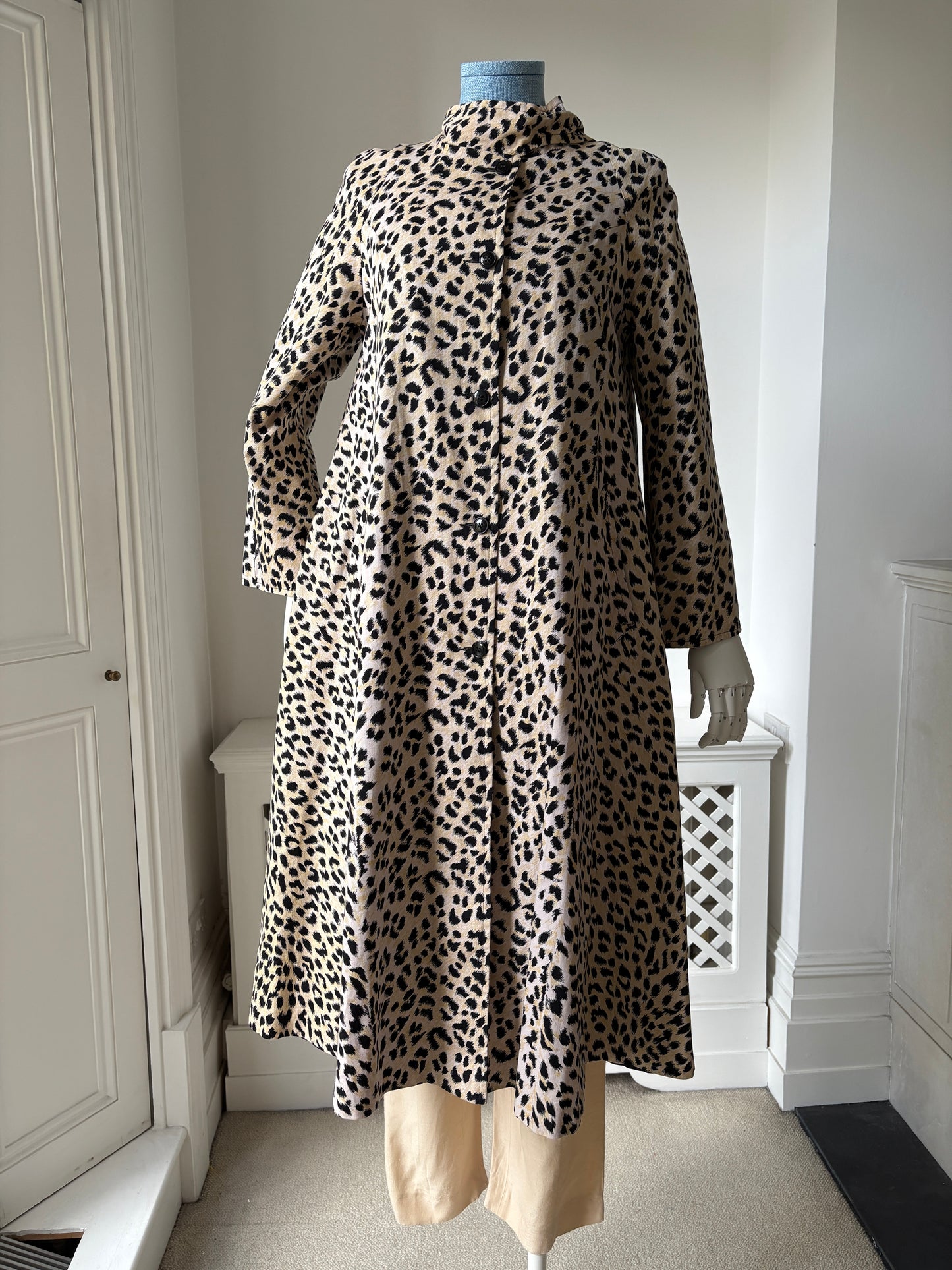 1960s Leopard Print Swing Coat