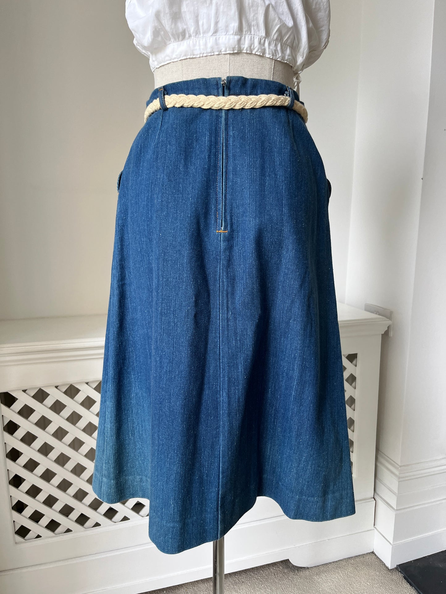 1970s 'Apawe' Denim Skirt