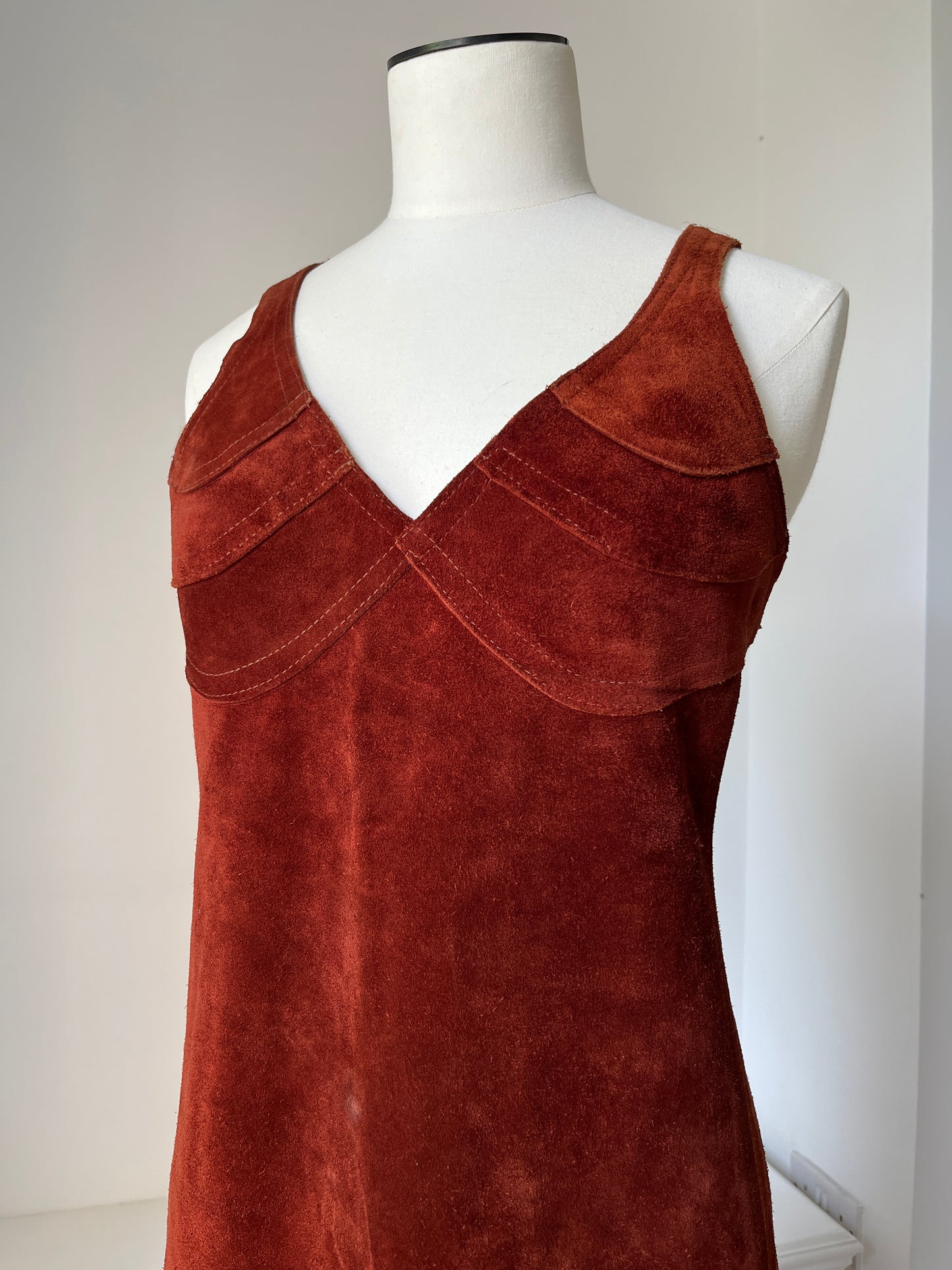 1960s 'Brenzin’ *rare* 100% Suede Leather Dress