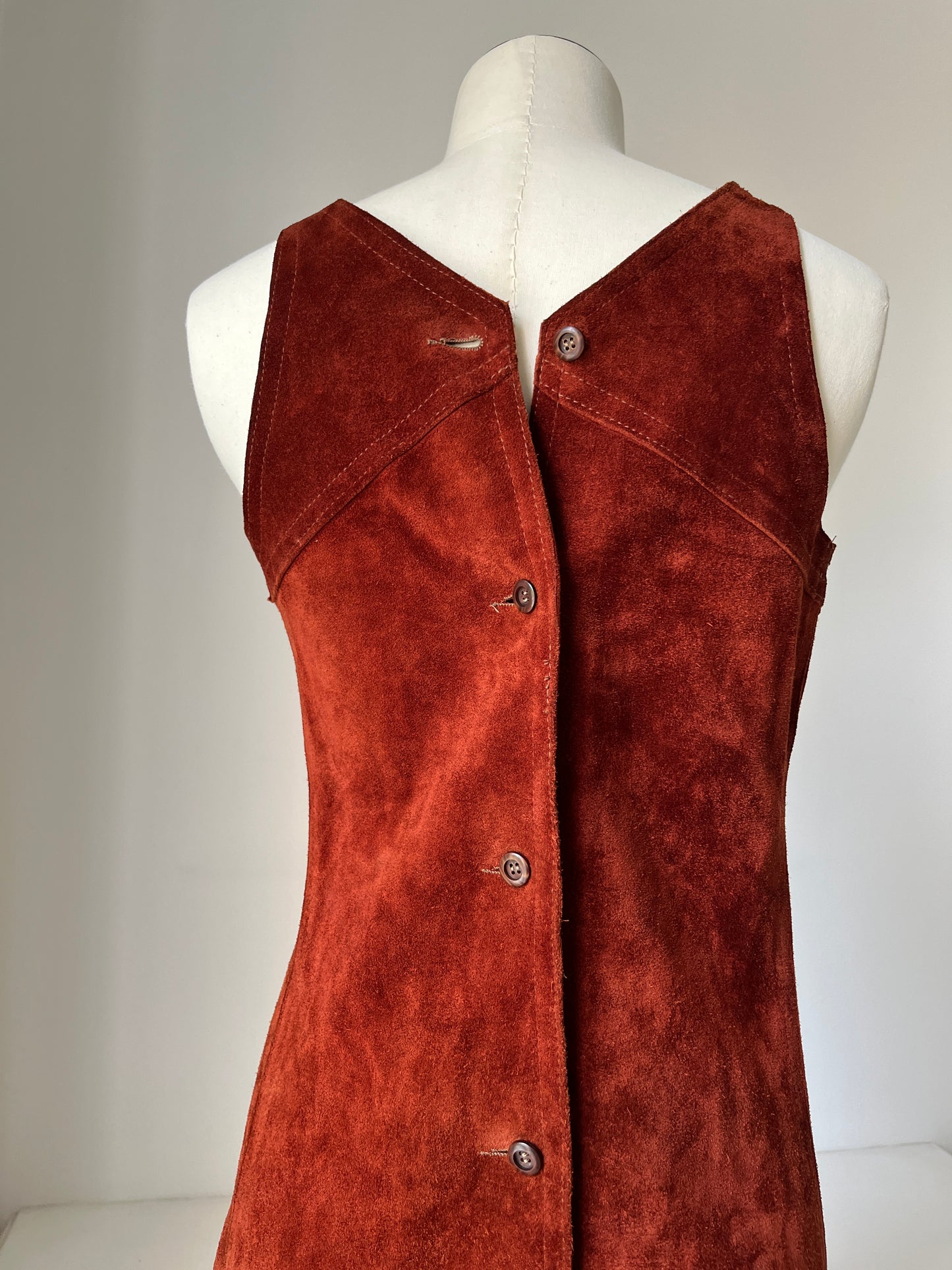 1960s 'Brenzin’ *rare* 100% Suede Leather Dress