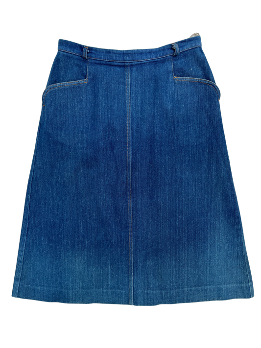 1970s 'Apawe' Denim Skirt