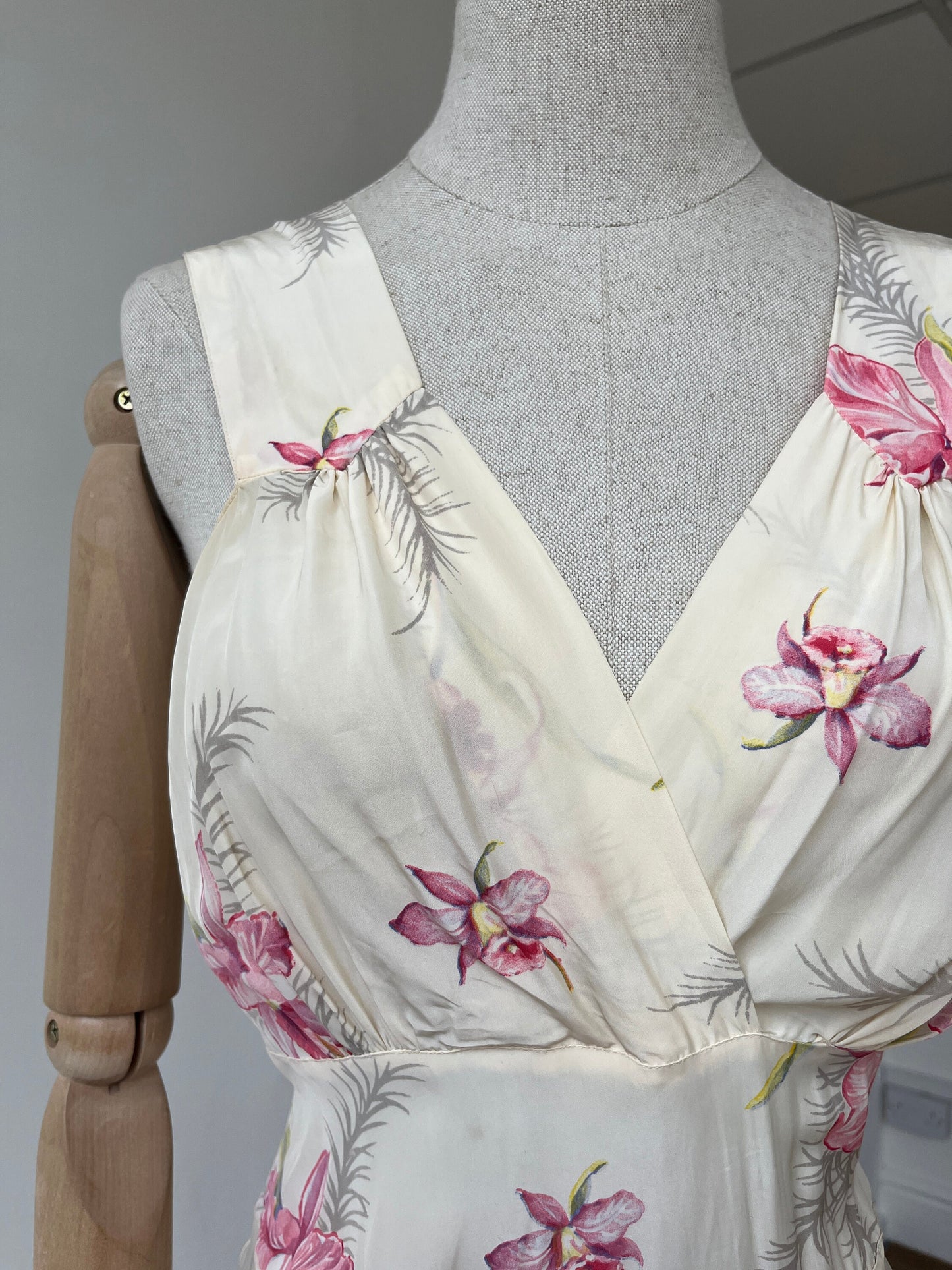 1930s *Rare* Printed Bias Cut Nightdress Slip
