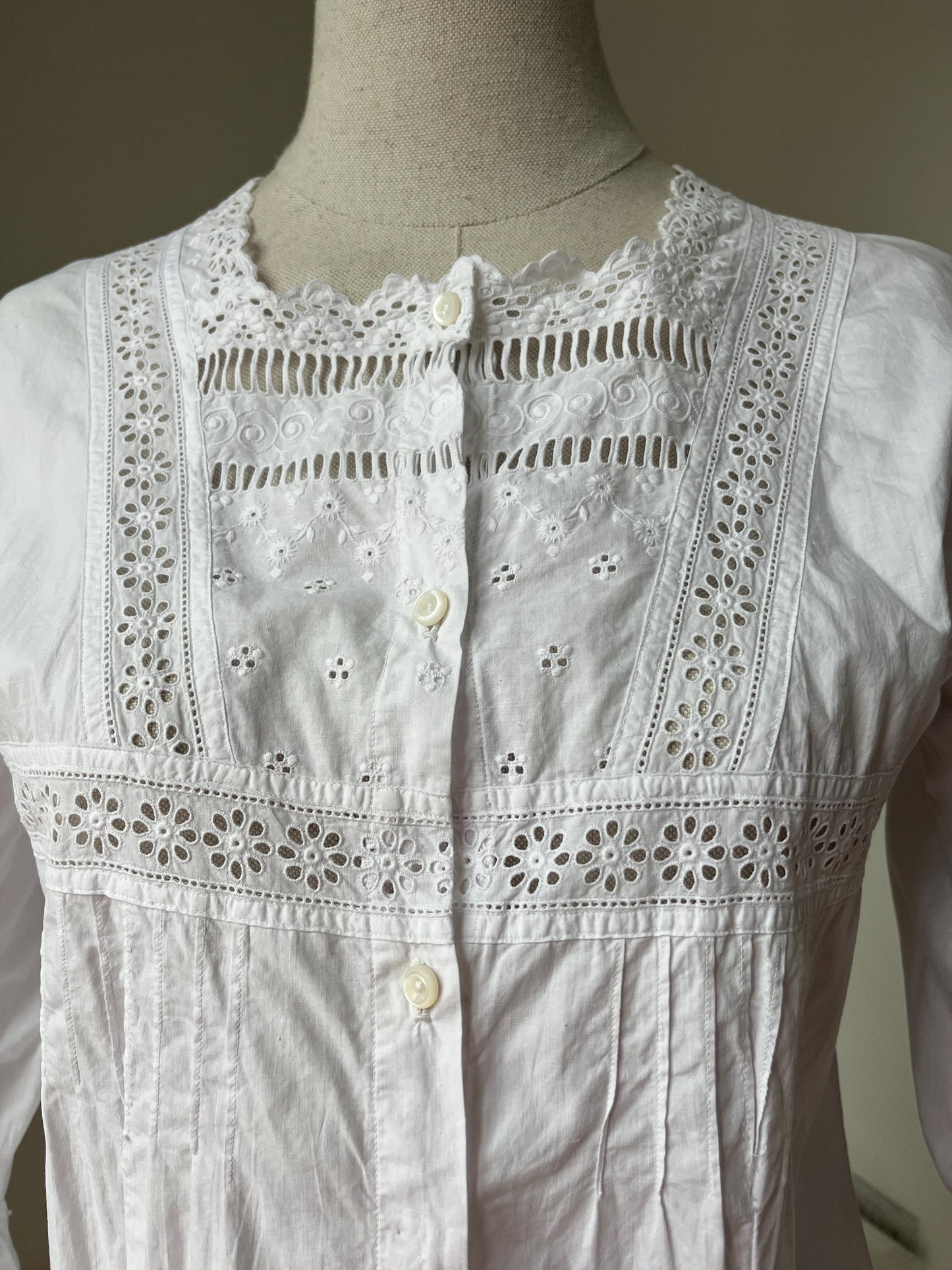 1880s 1890s Victorian *Altered* Nightdress Shirt