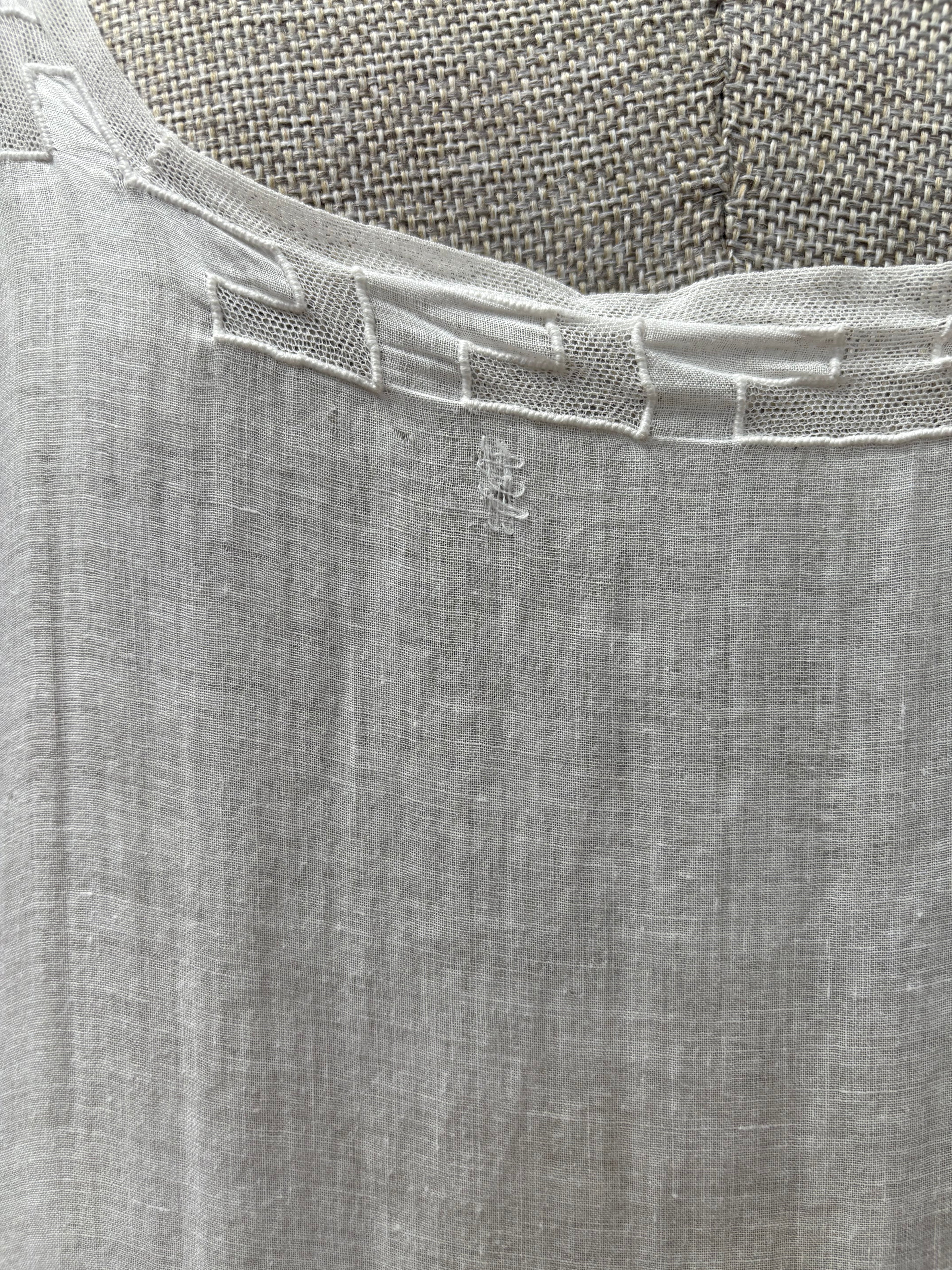 1900s Pure Cotton Sheer Dress
