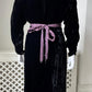 1930s Black Velvet Dress with Dolman Sleeves