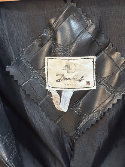 1990s Black Croc Style Jacket