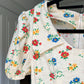 1970s Pale Yellow Ditsy Babydoll Dress